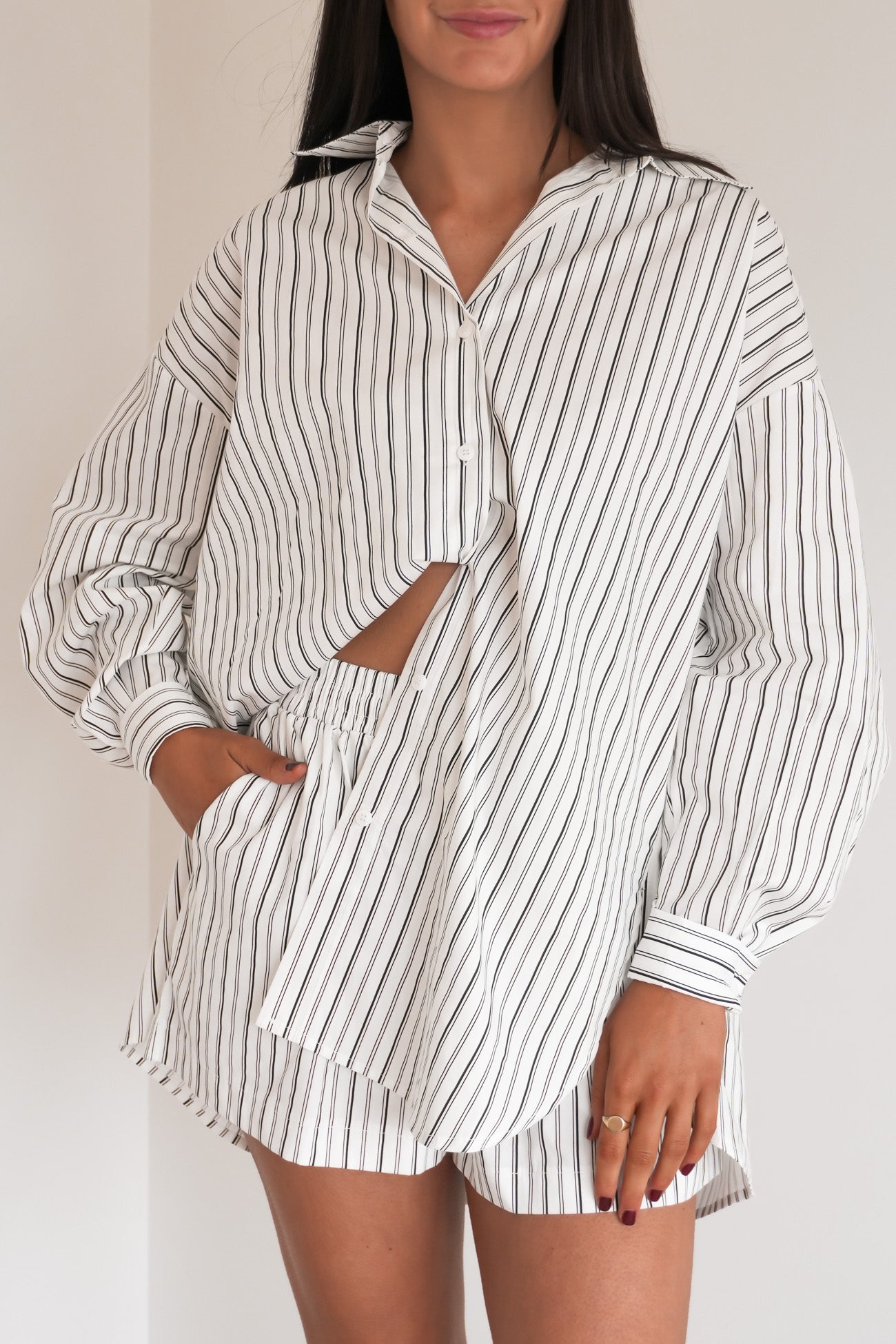 Dion Shirt White Stripe