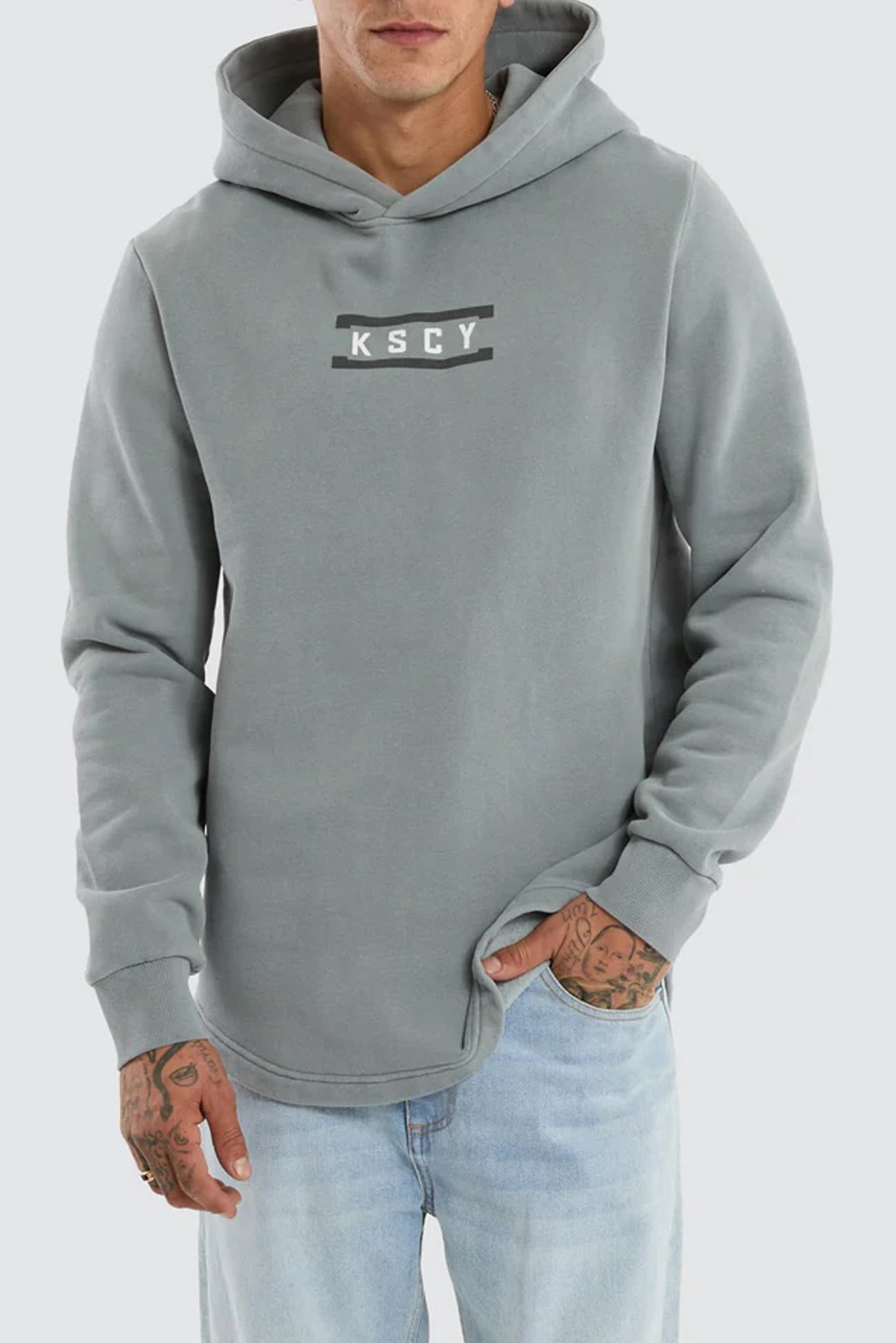 Divine Dual Curved Hoodie Pigment Ultimate Grey