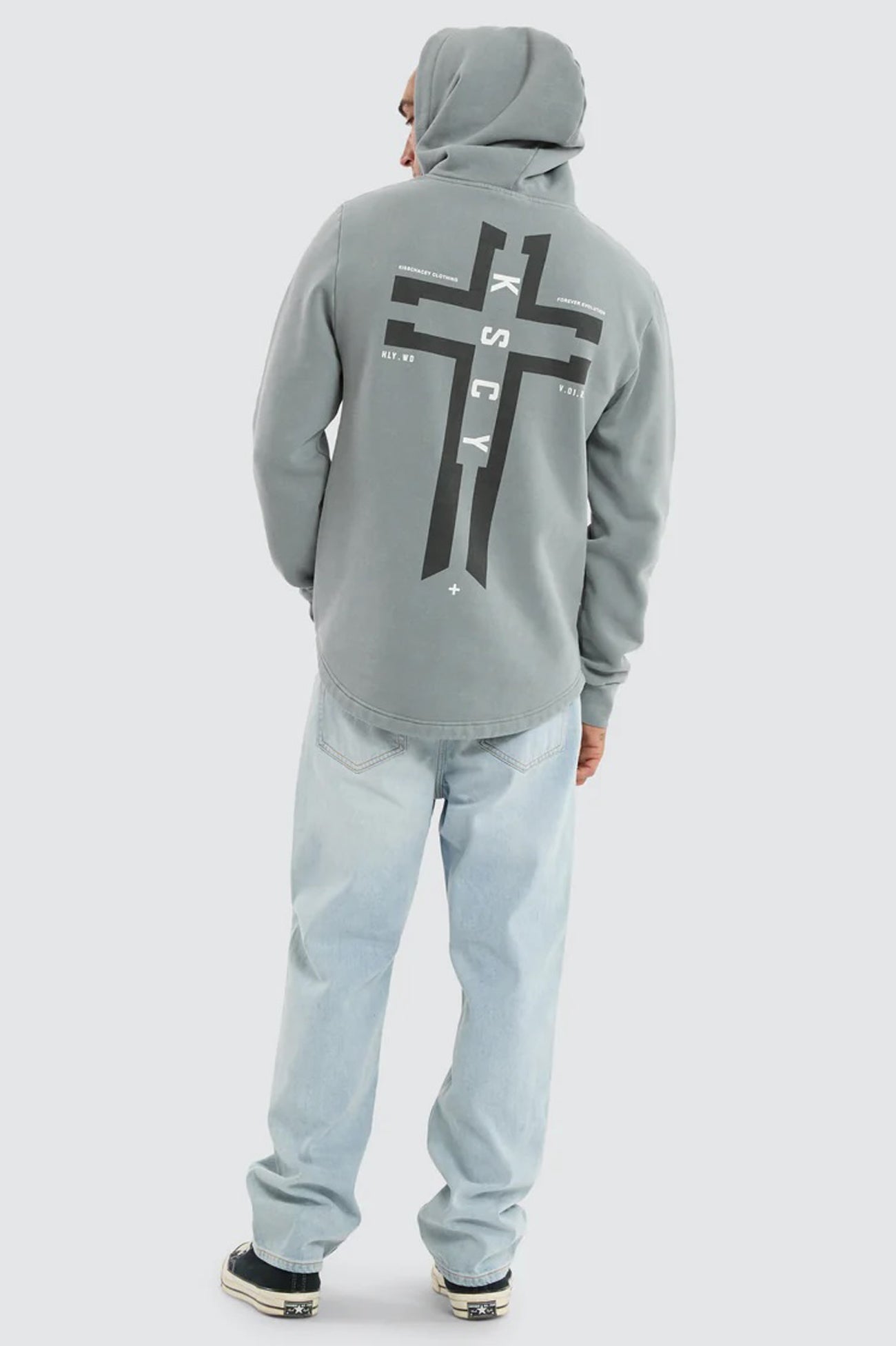 Divine Dual Curved Hoodie Pigment Ultimate Grey