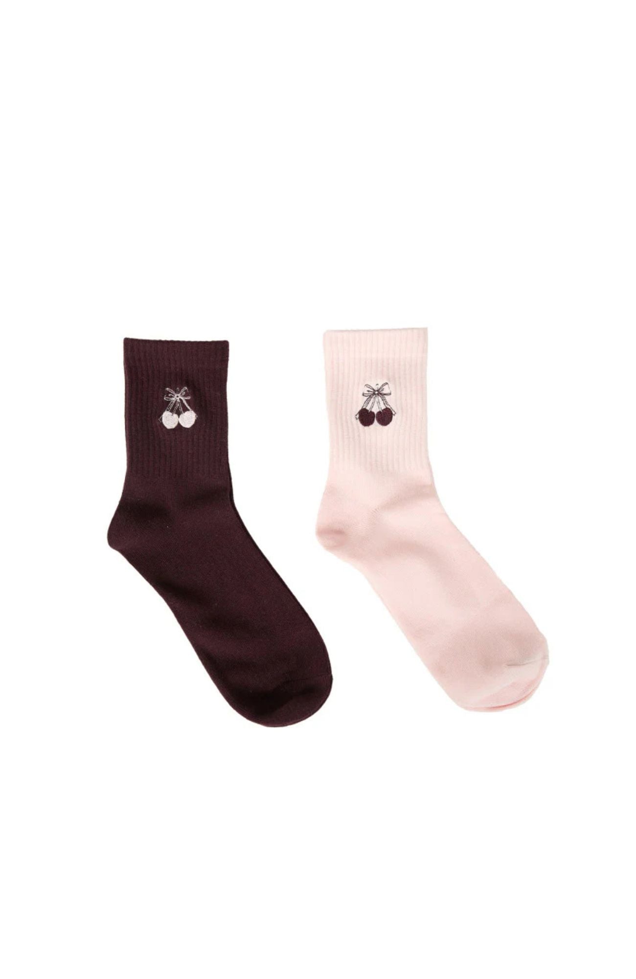 Dolce Crew Sock 2 Pack Wine Light Pink