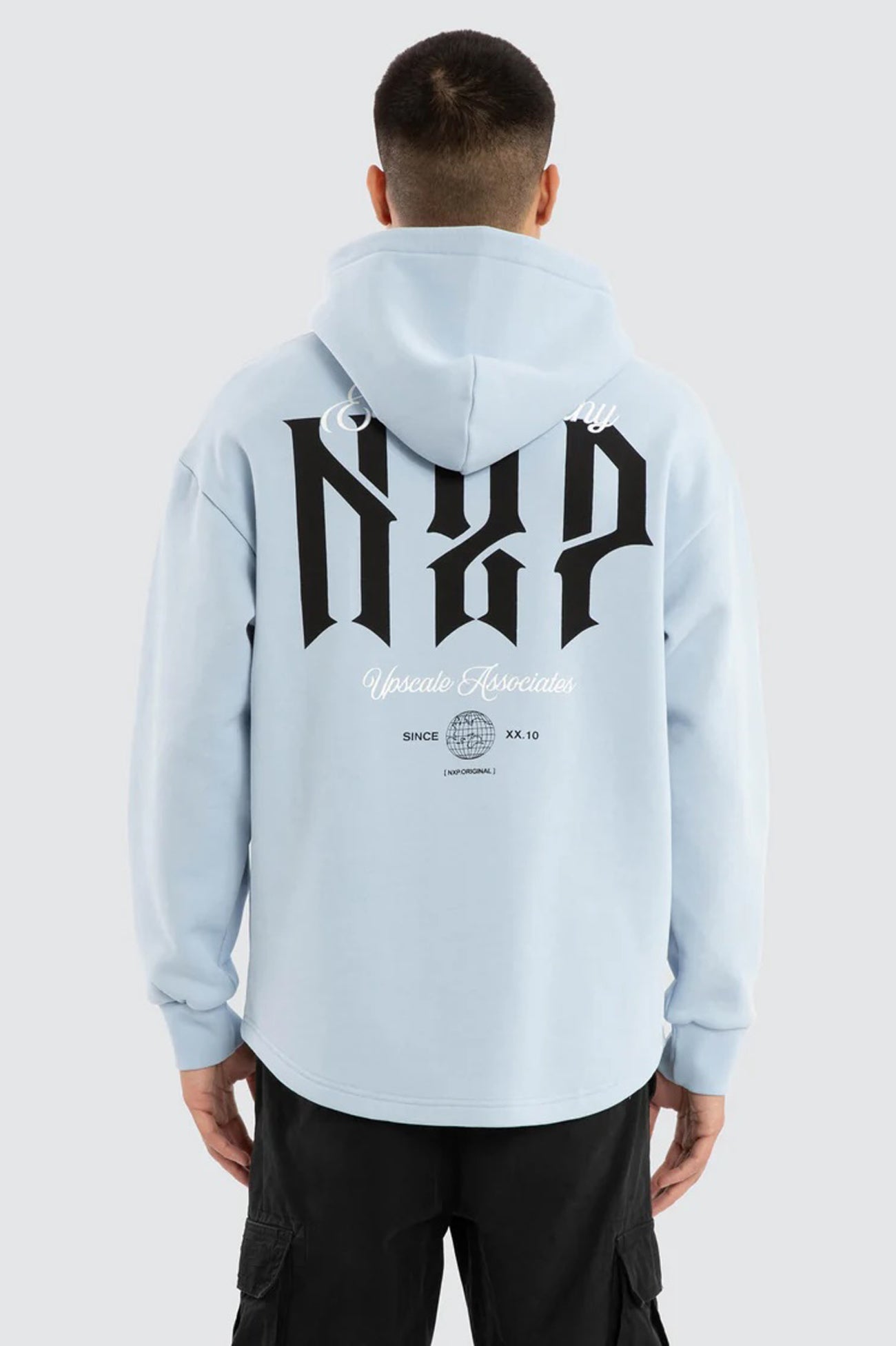 Dominate Relaxed Curved Hoodie Skyway