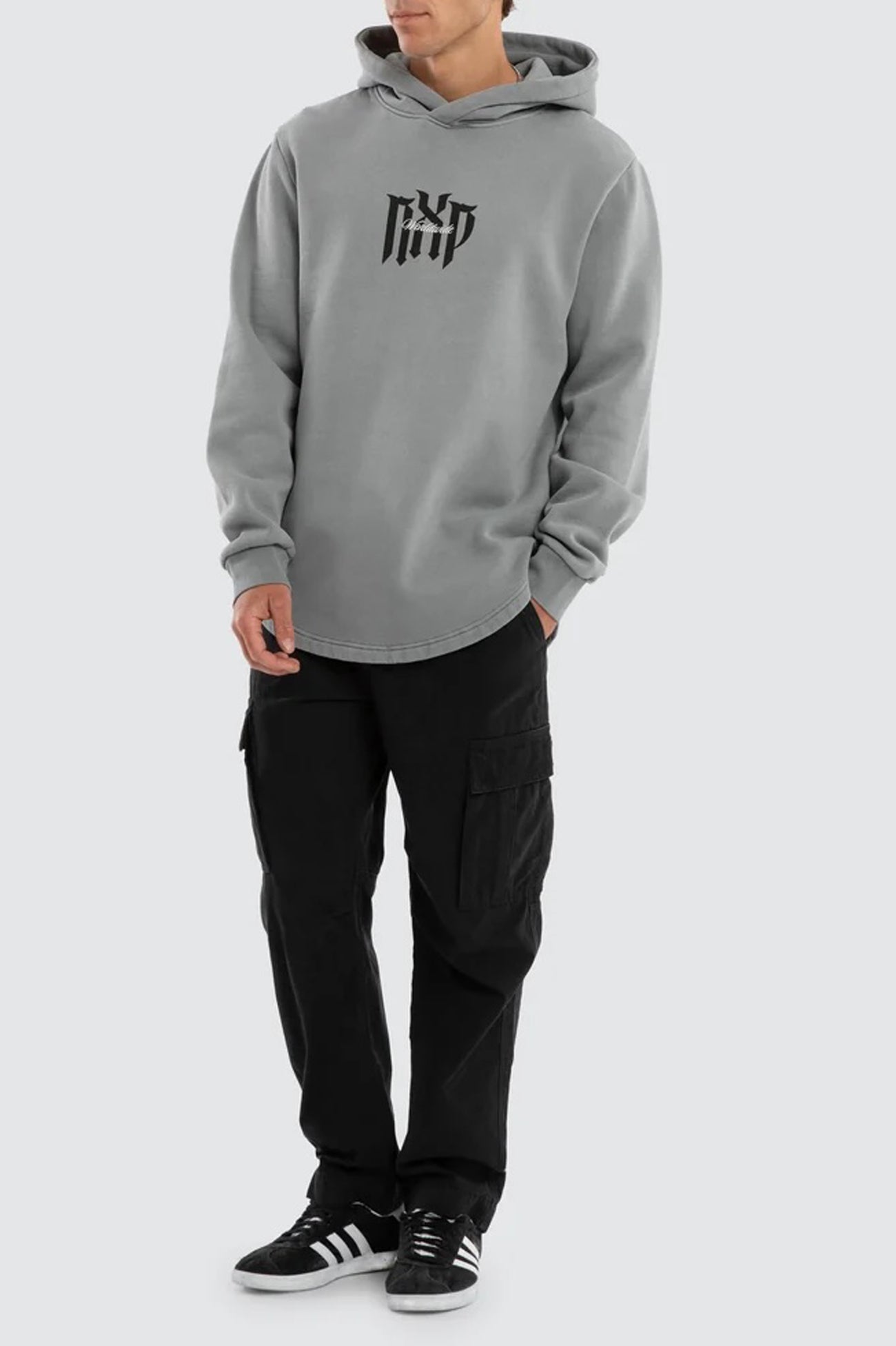 Draelith Dual Curved Hoodie Pigment Ultimate Grey