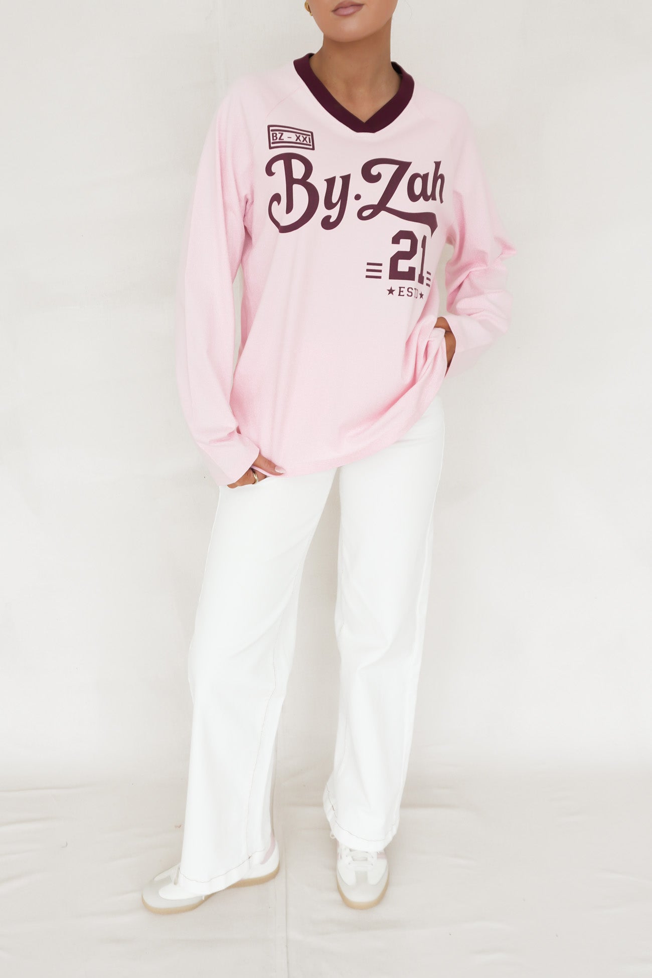Drew Raglan Top Pink