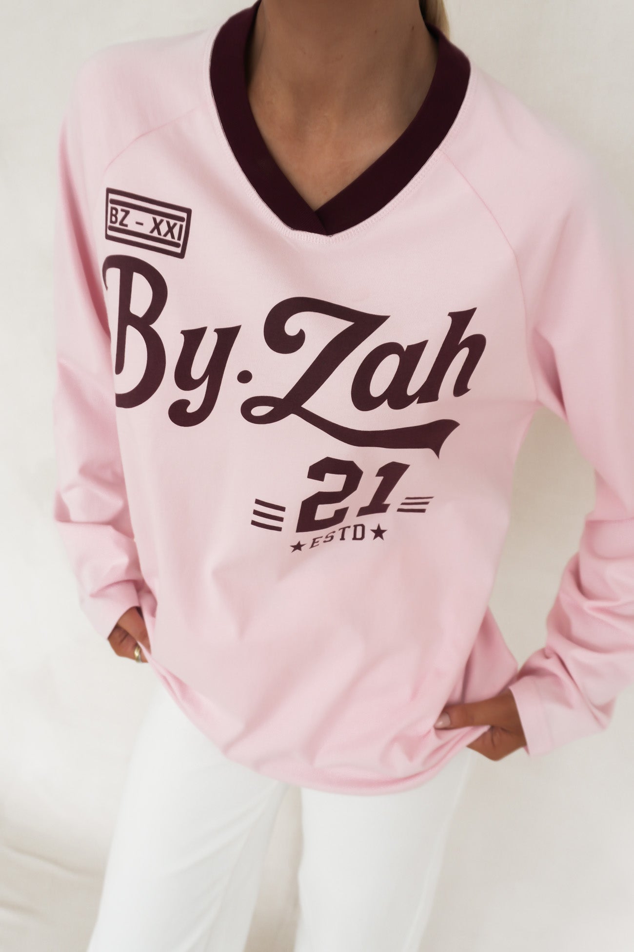 Drew Raglan Top Pink