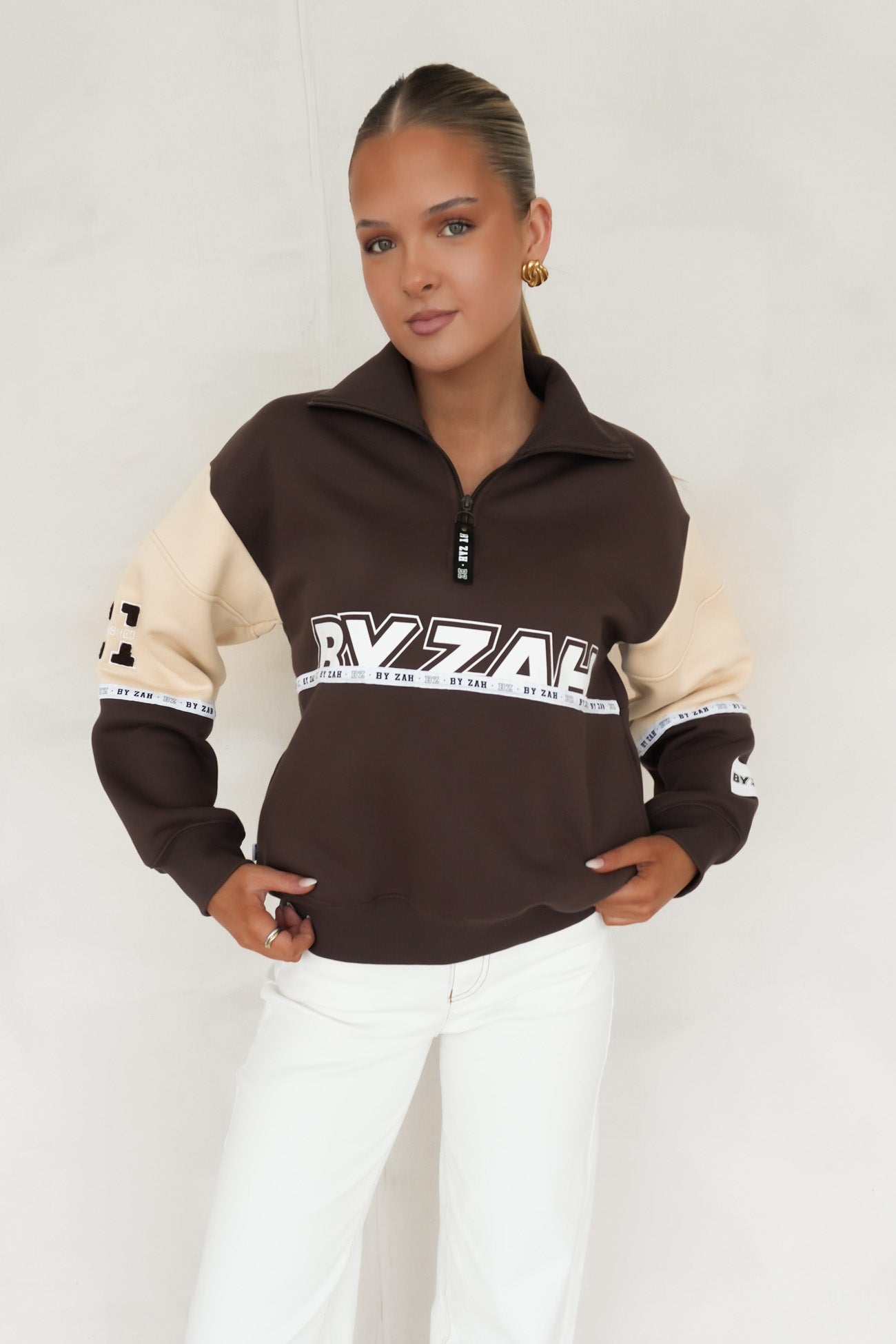 Easton Quarter Zip Chocolate
