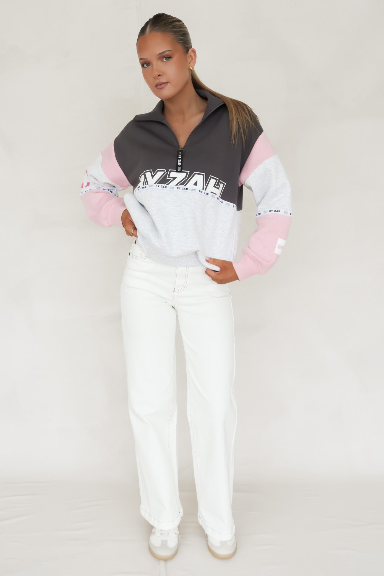 Easton Quarter Zip Pink