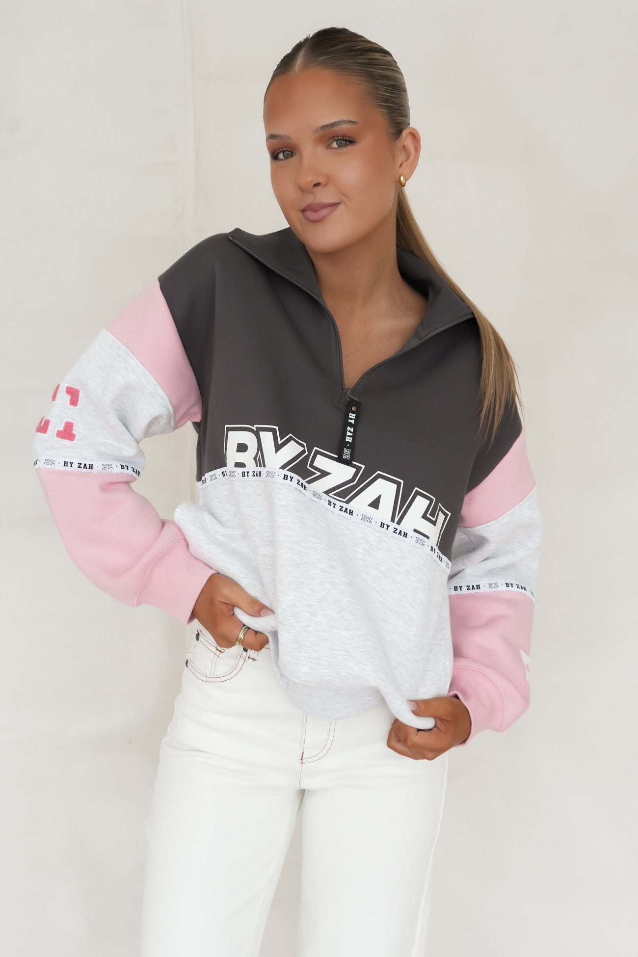 Easton Quarter Zip Pink