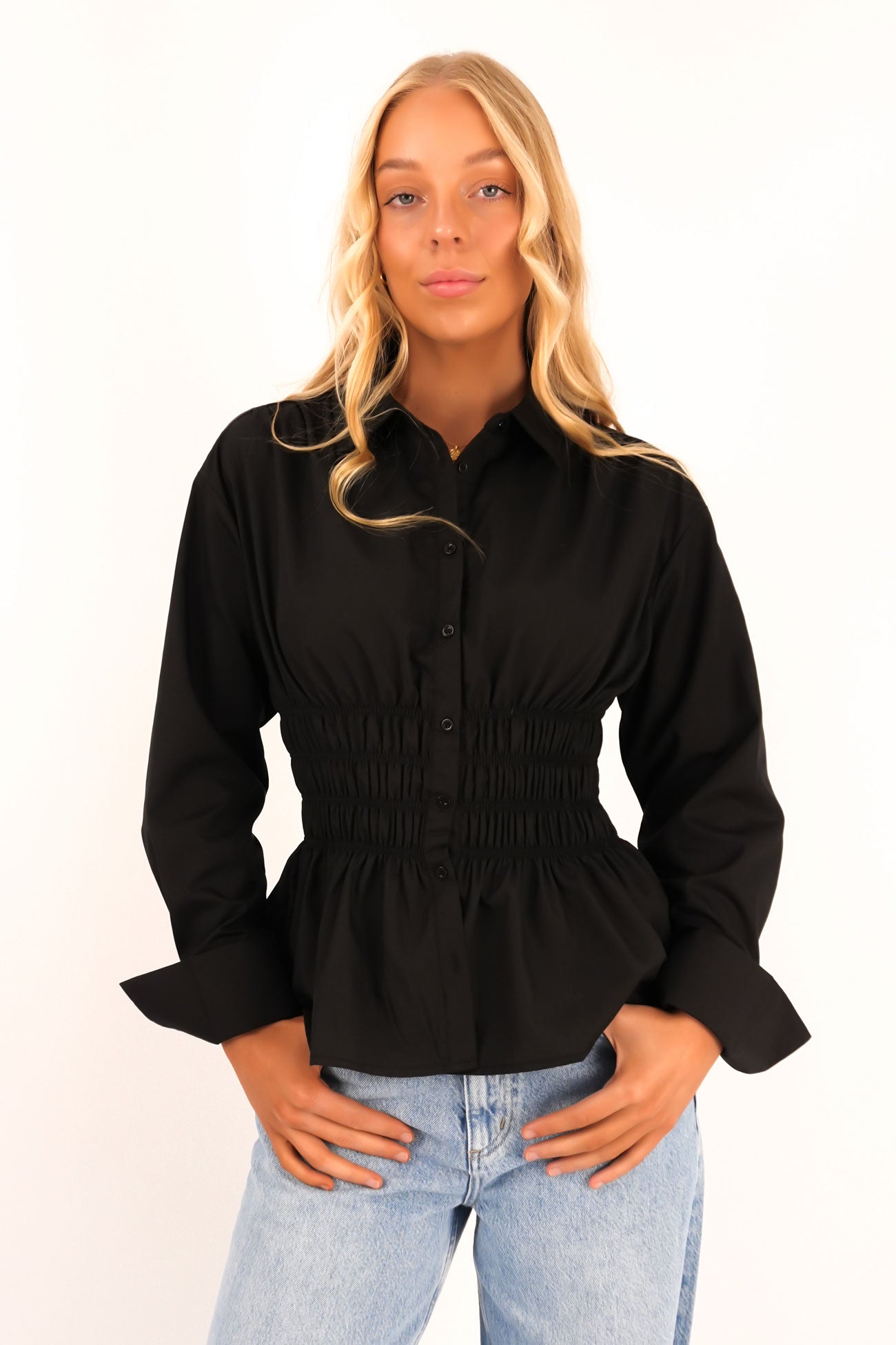 Elain Long Sleeve Shirt Black
