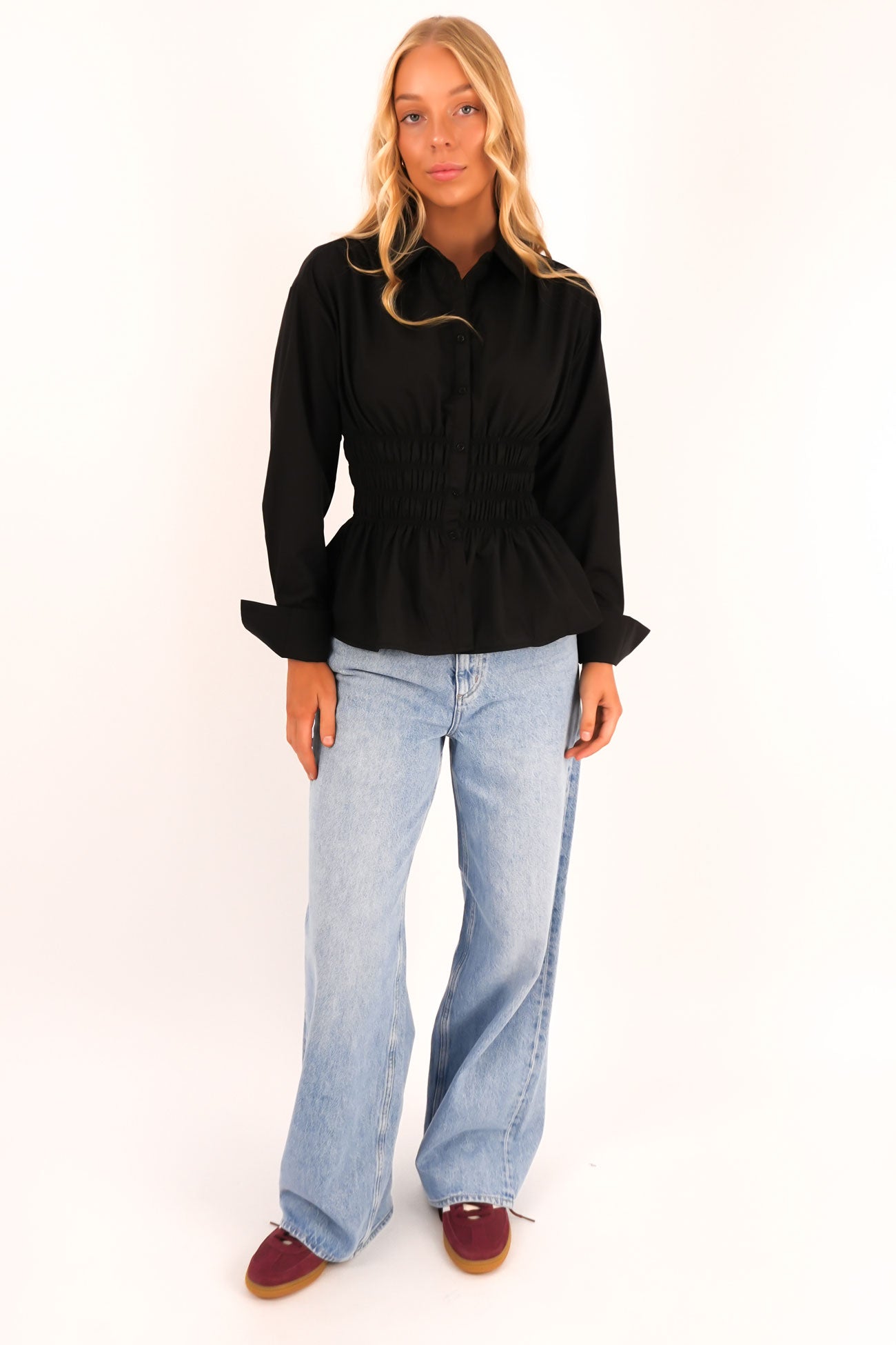 Elain Long Sleeve Shirt Black