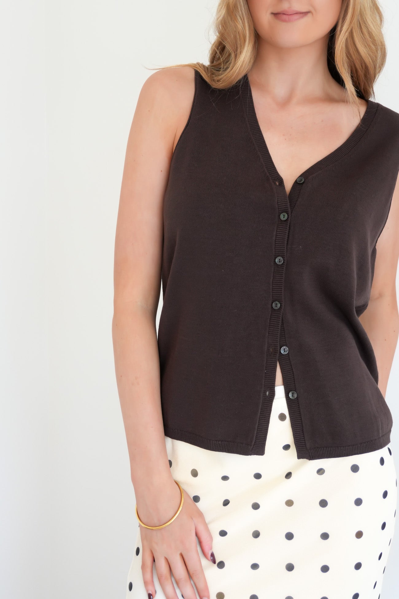 Ellis Vest Top Chocolate