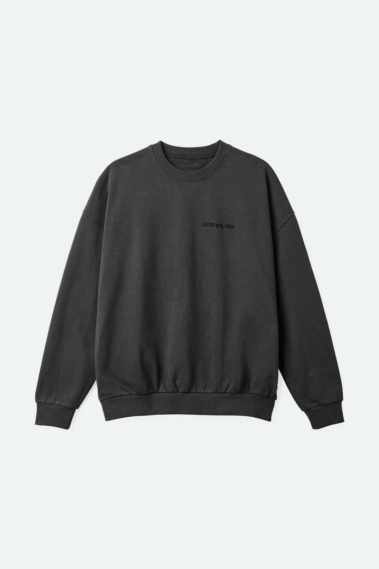 Embroidered Heavy Weight Crew Washed Black