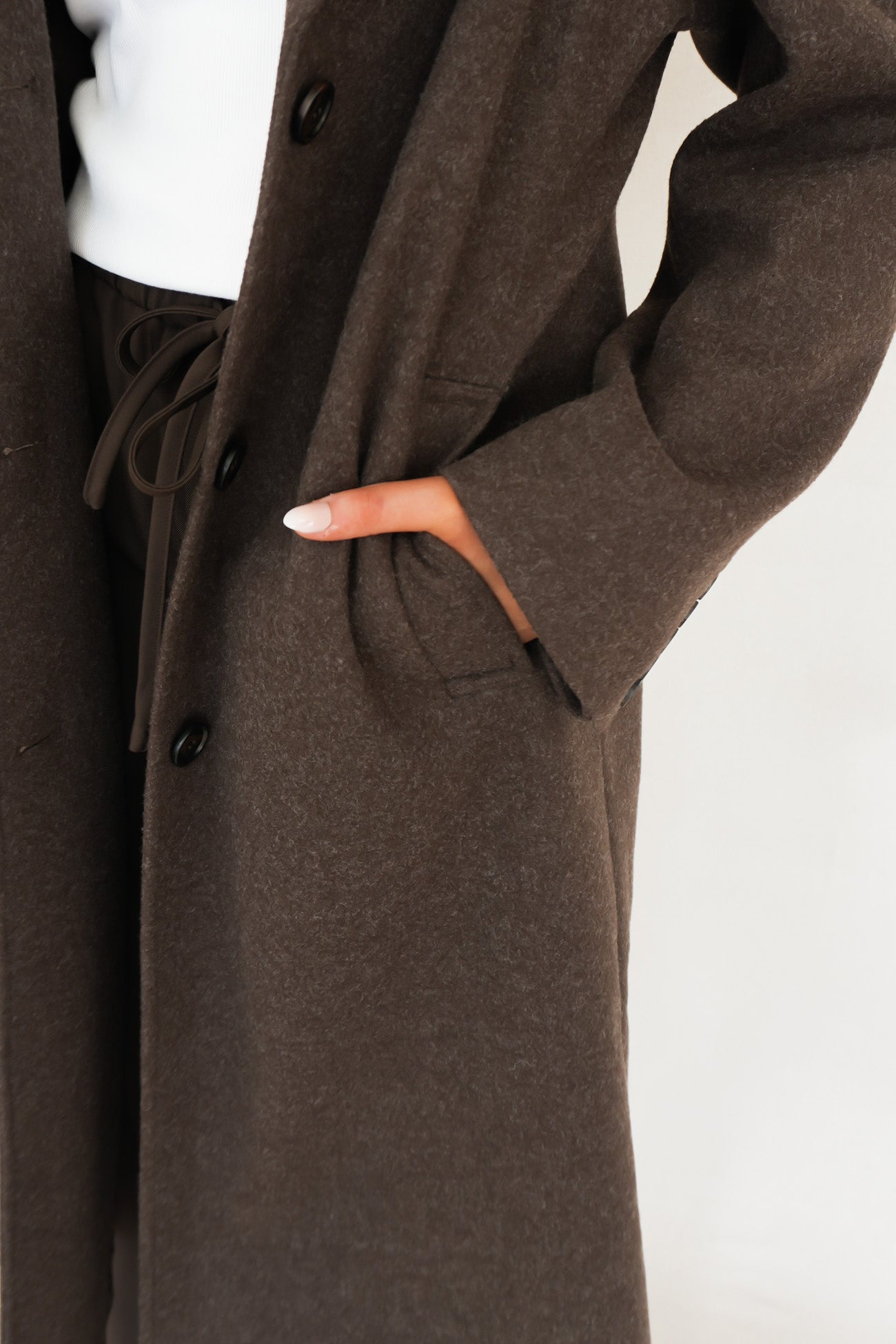 Emery Longline Coat Chocolate
