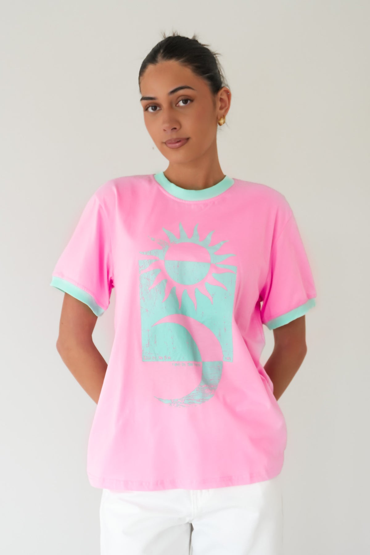 Emilie Tee Pink Aqua