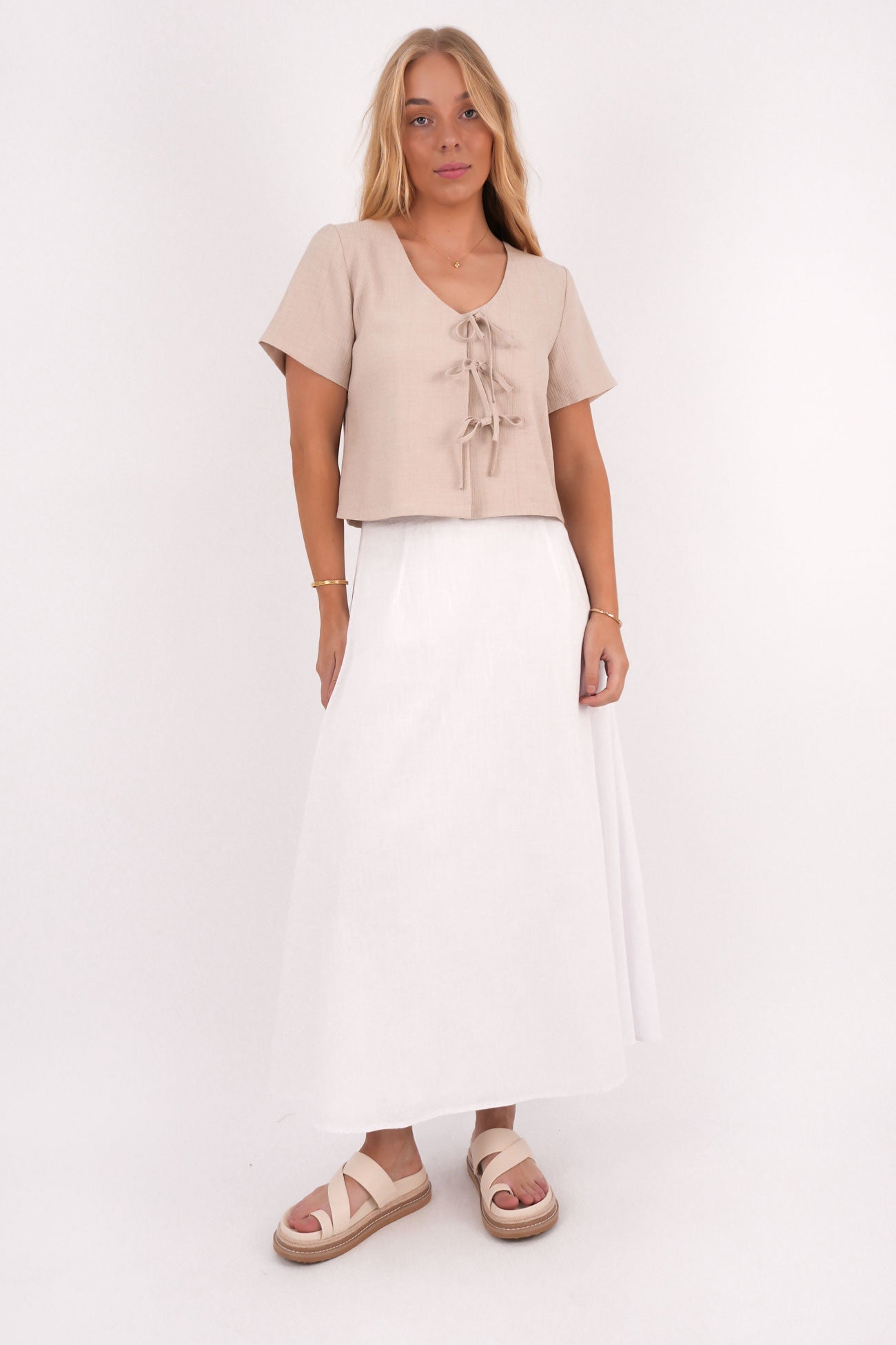 Essential Maxi Skirt White