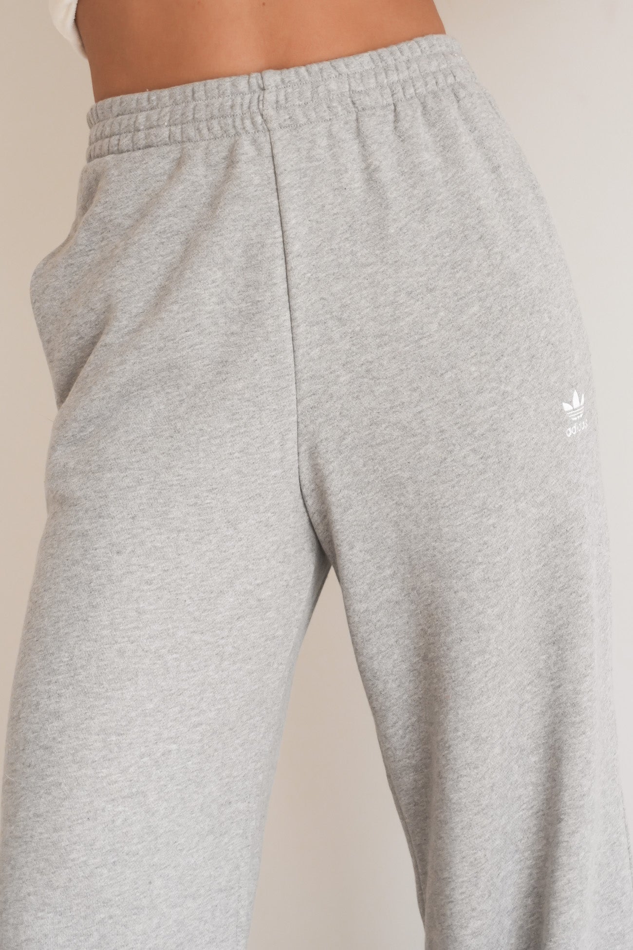 Essentials Wide Leg French Terry Pant Medium Grey Heather