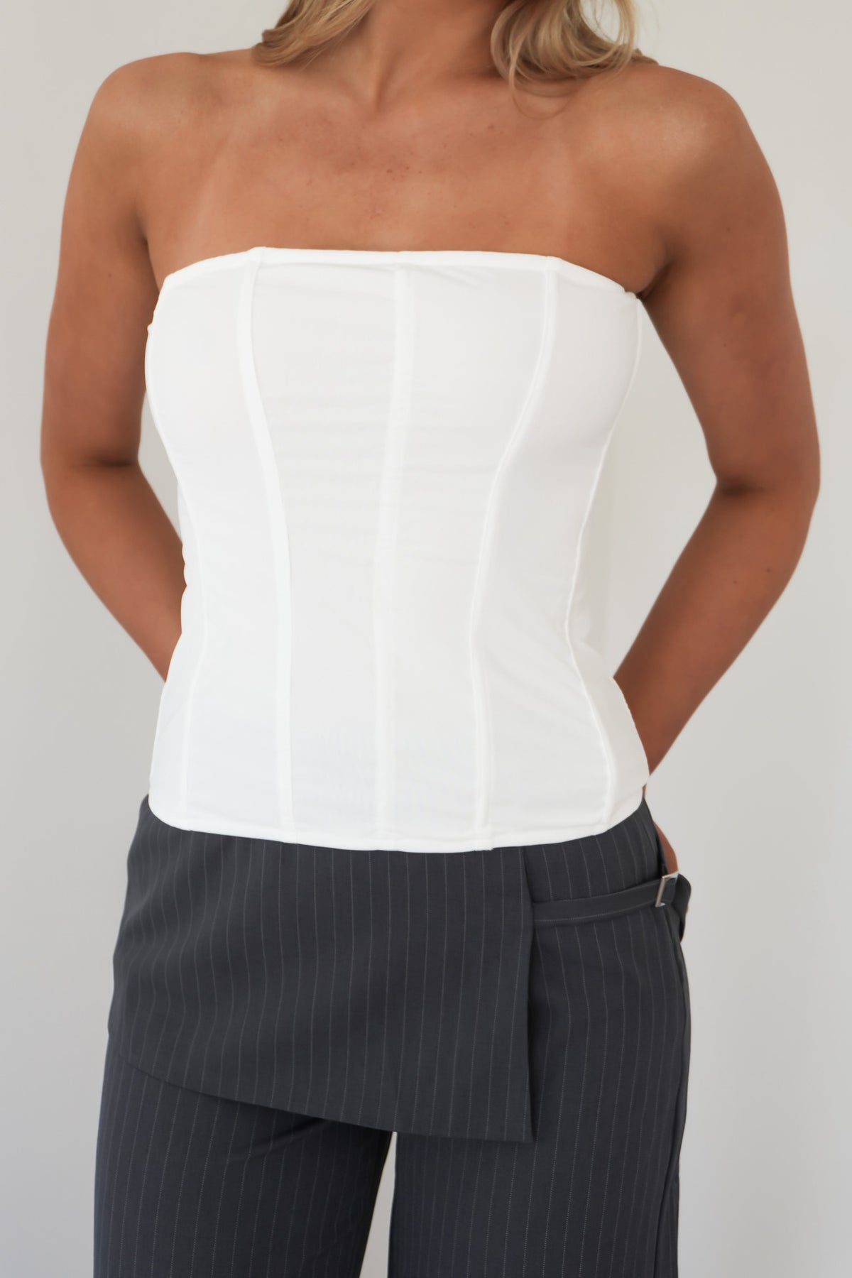 Esther Corset Top White