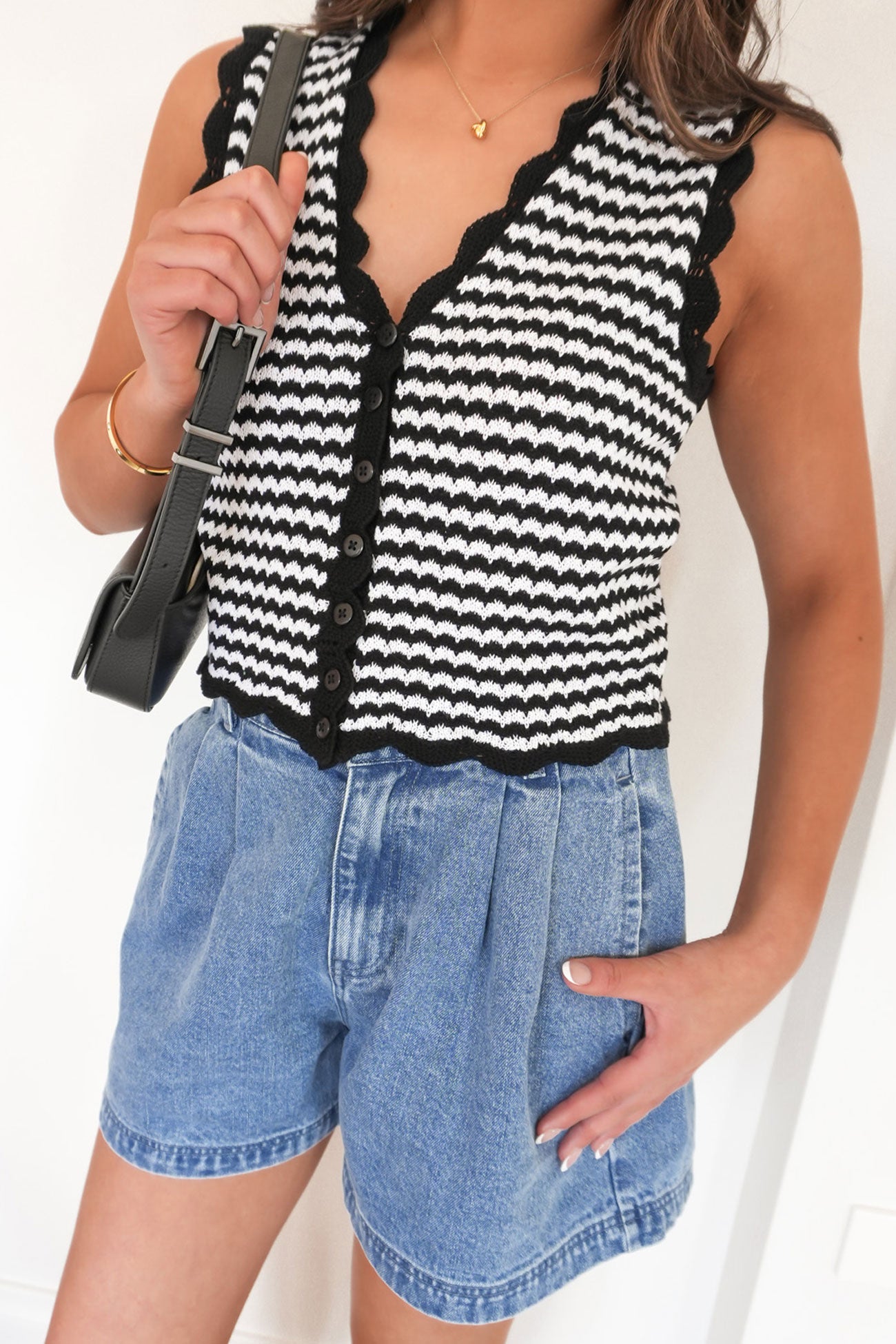 Eve Knit Vest Stripe