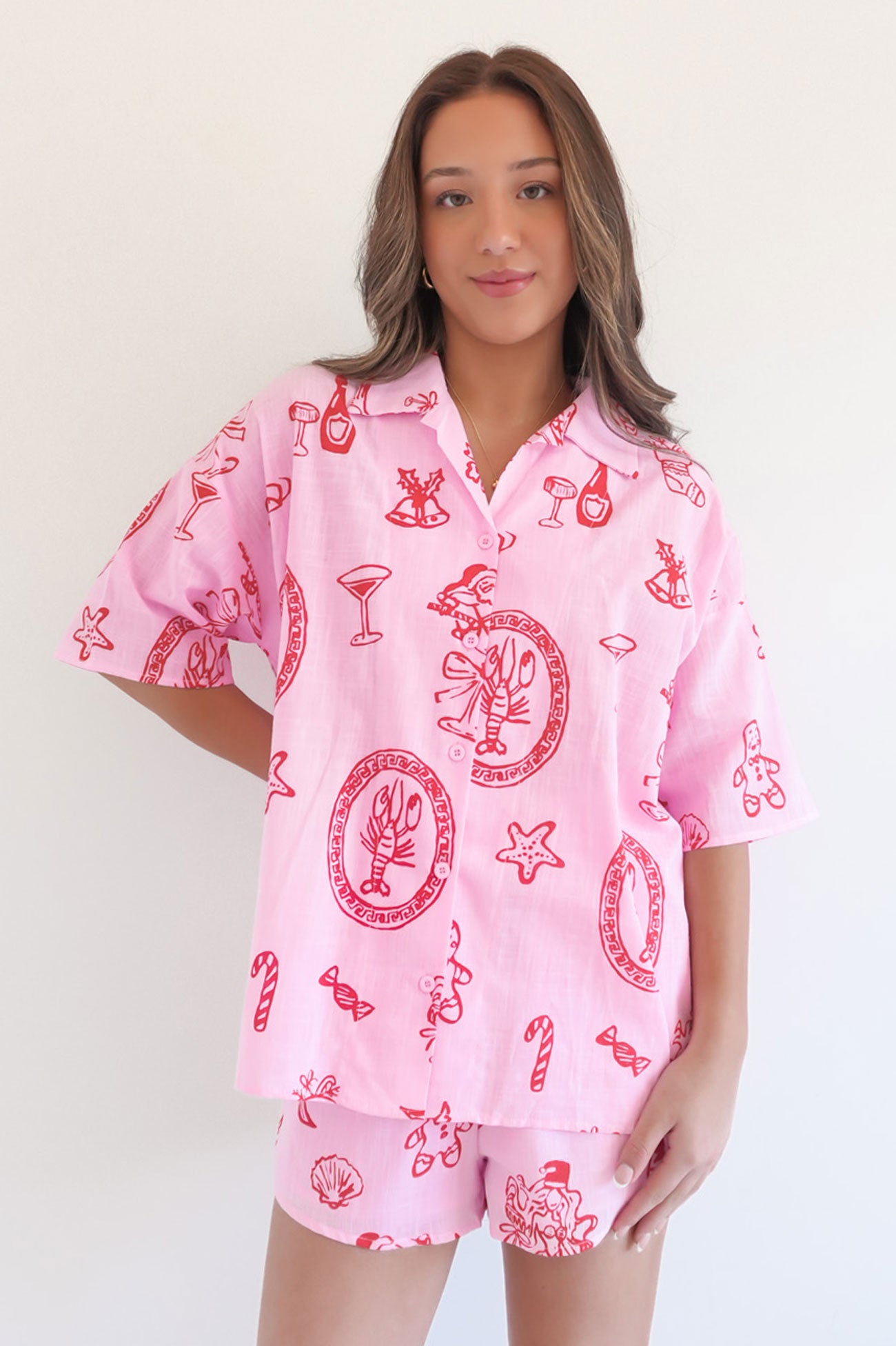 Evelyn Set Pink Santa