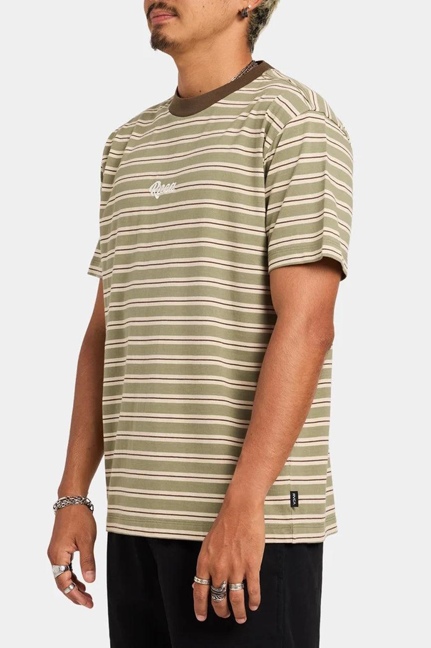 Exotica Stripe Short Sleeve Tee Army