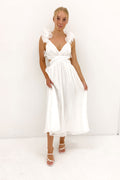 Faith Midi Dress White
