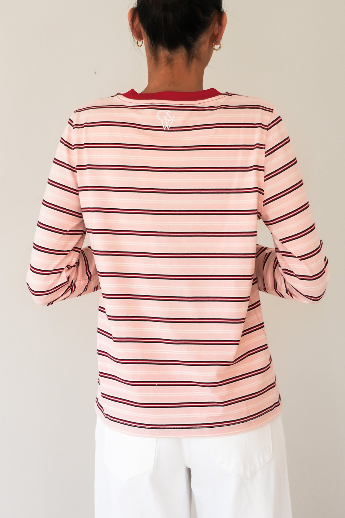 Felix Long Sleeve Red Pink Stripe