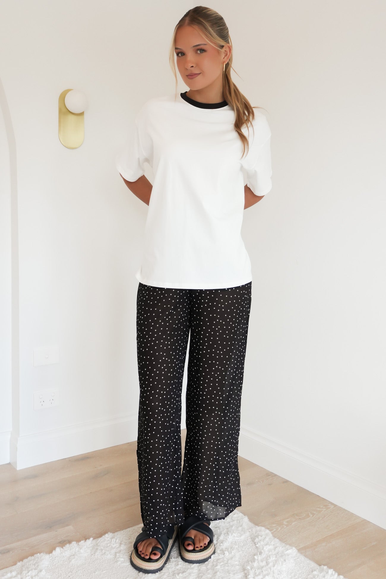 Finley Set Black White Polka Dot