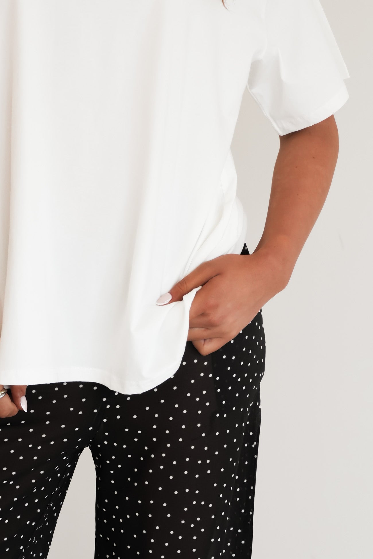 Finley Set Black White Polka Dot