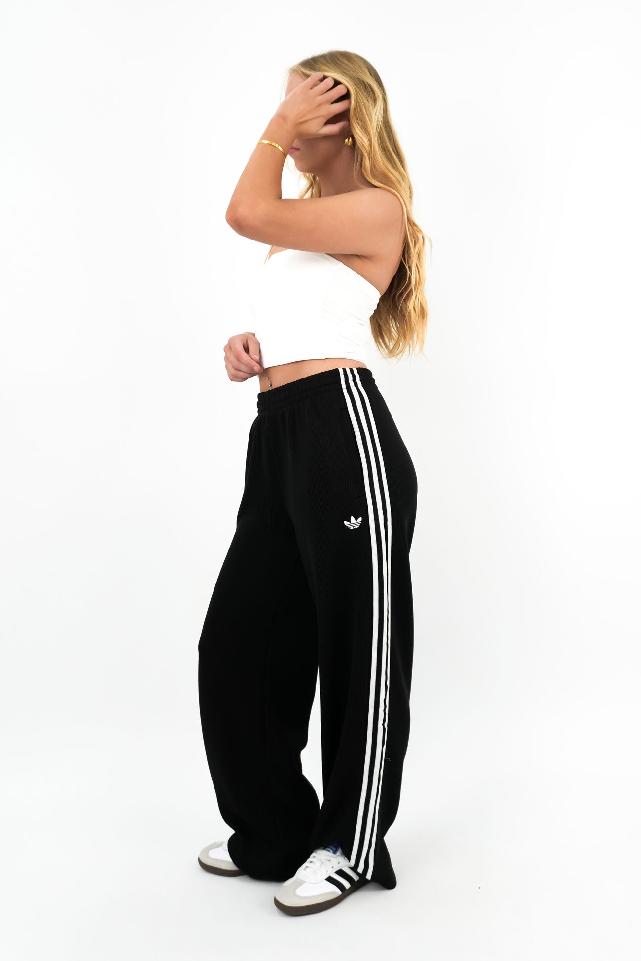 Firebird Knit Trackpant Black White