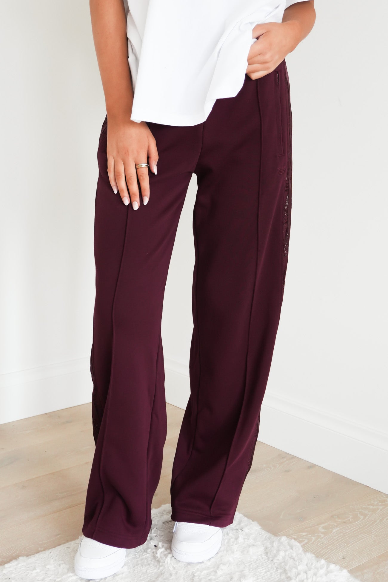 Firebird Lace Track Pant Maroon
