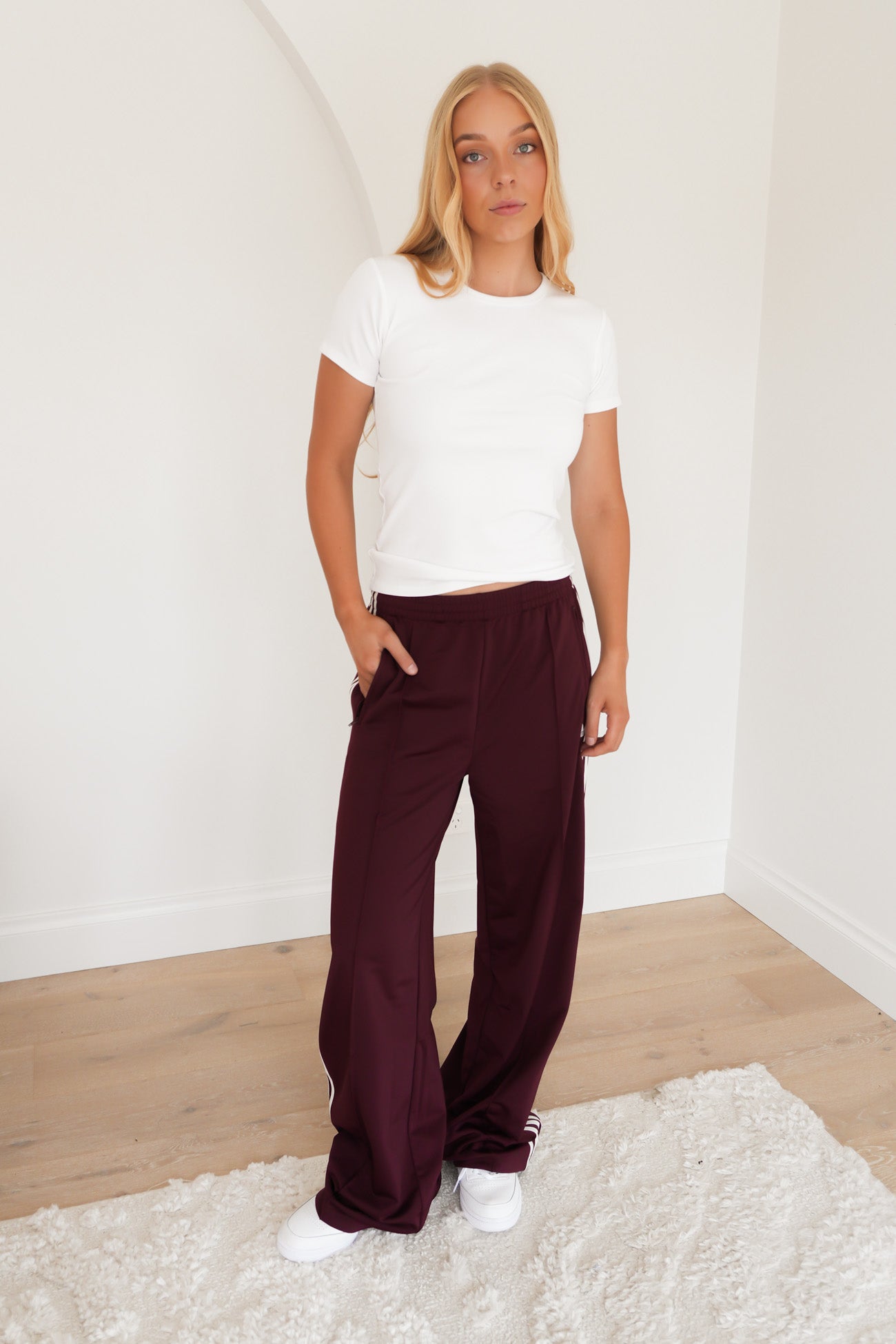 Firebird Loose Track Pant Maroon