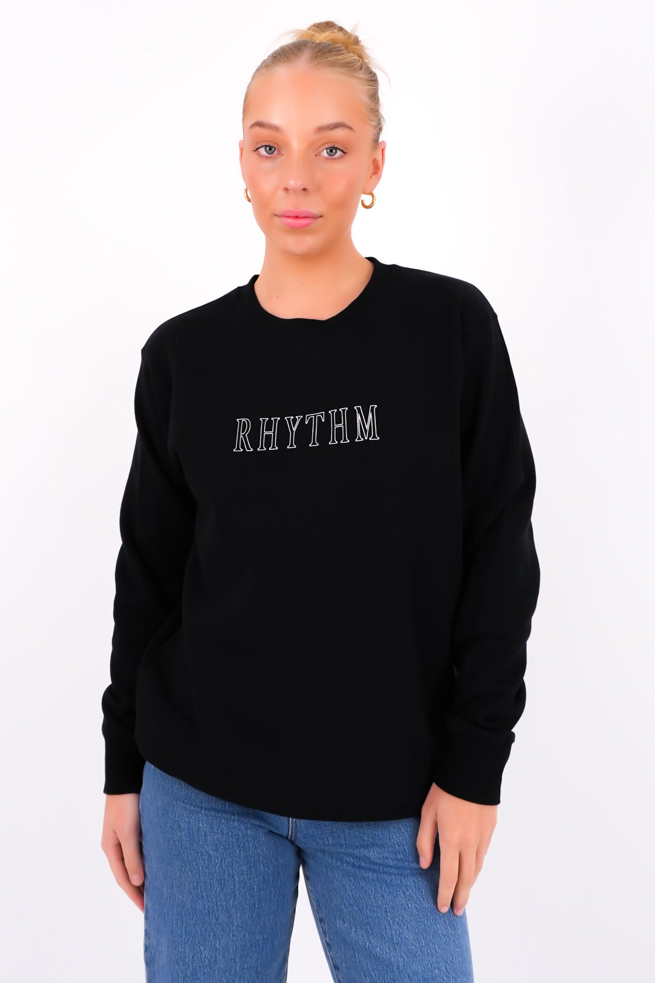 Flagship Boyfriend Fleece Crew Black