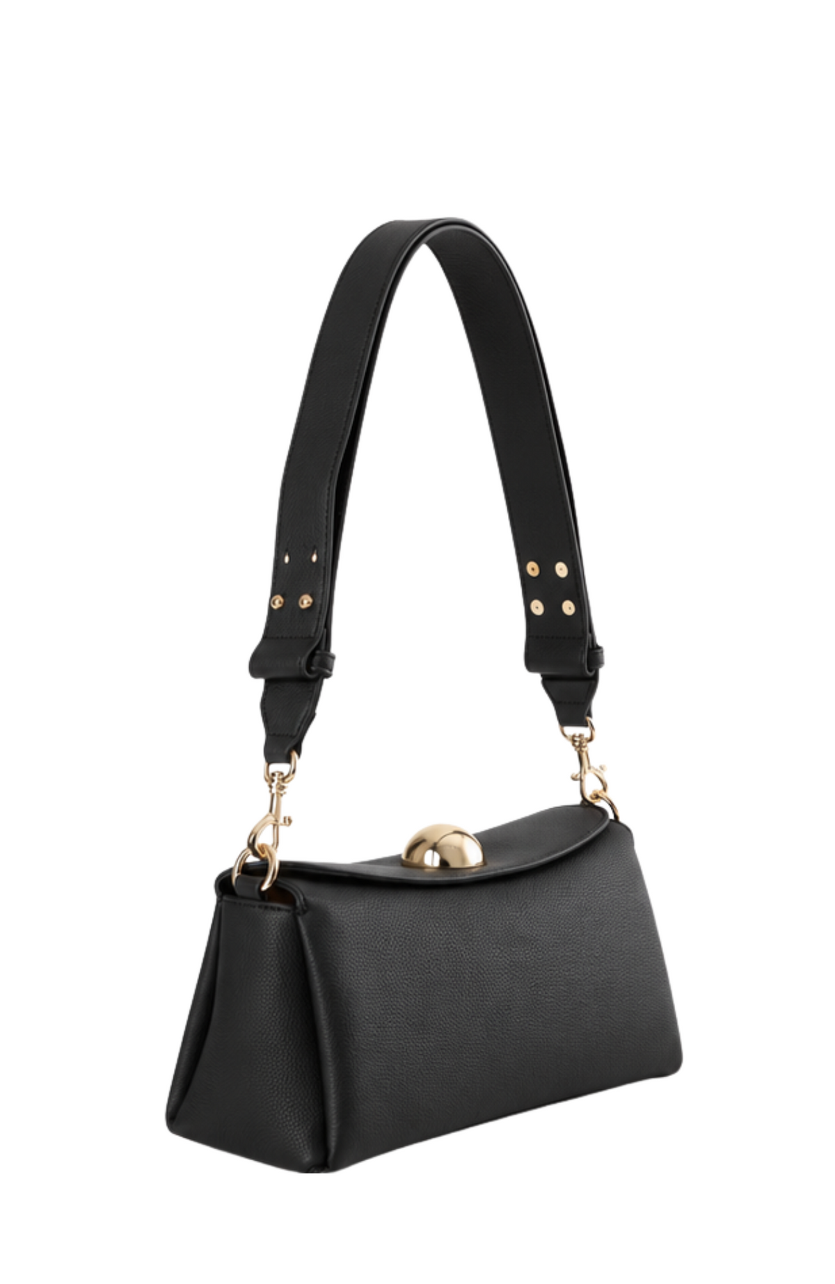Flynn Shoulder Bag Black Pebble