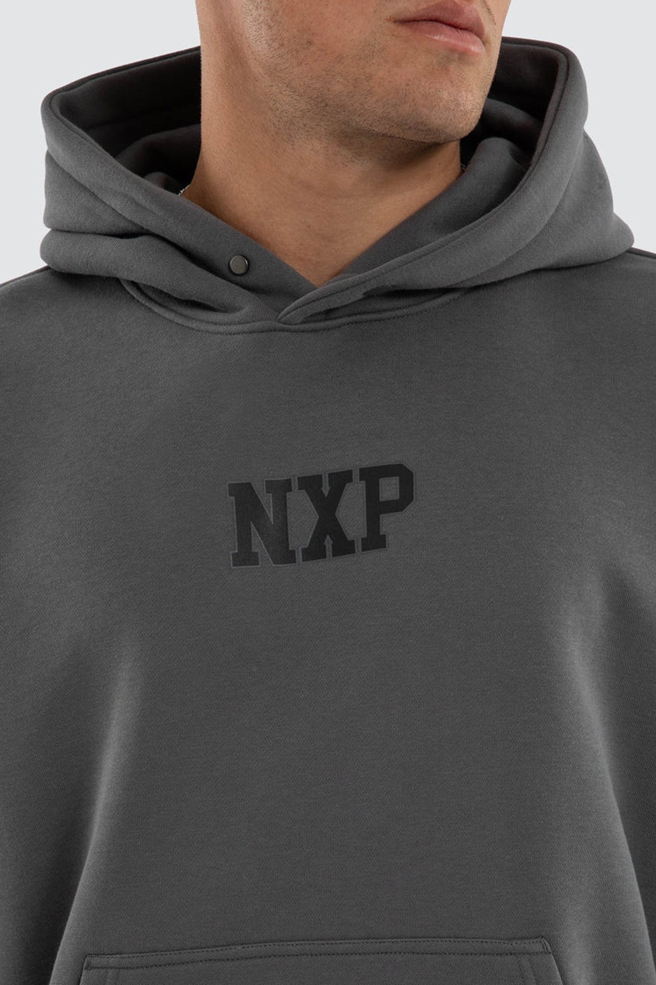 Foundation Box Fit Hoodie Charcoal