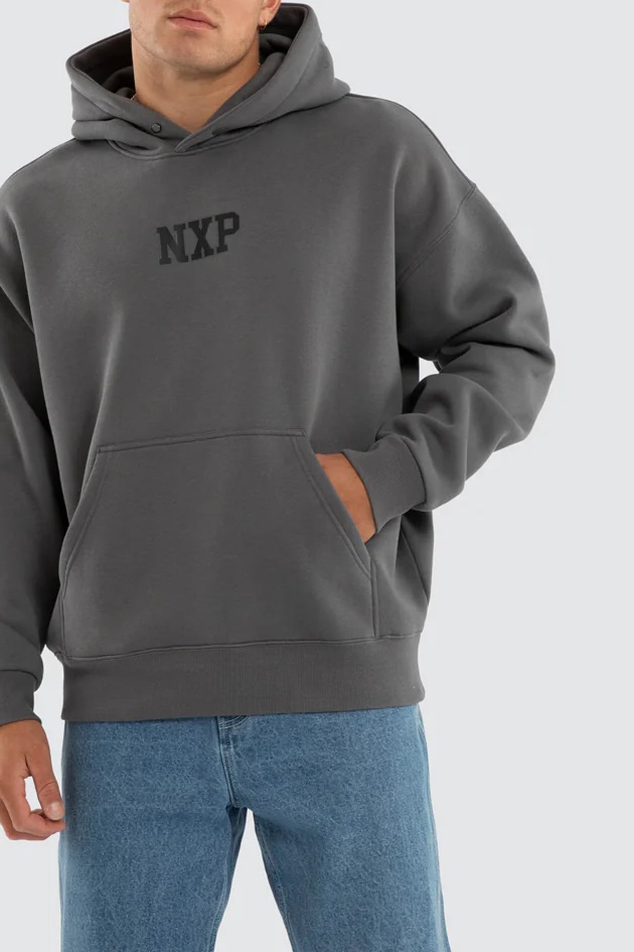 Foundation Box Fit Hoodie Charcoal