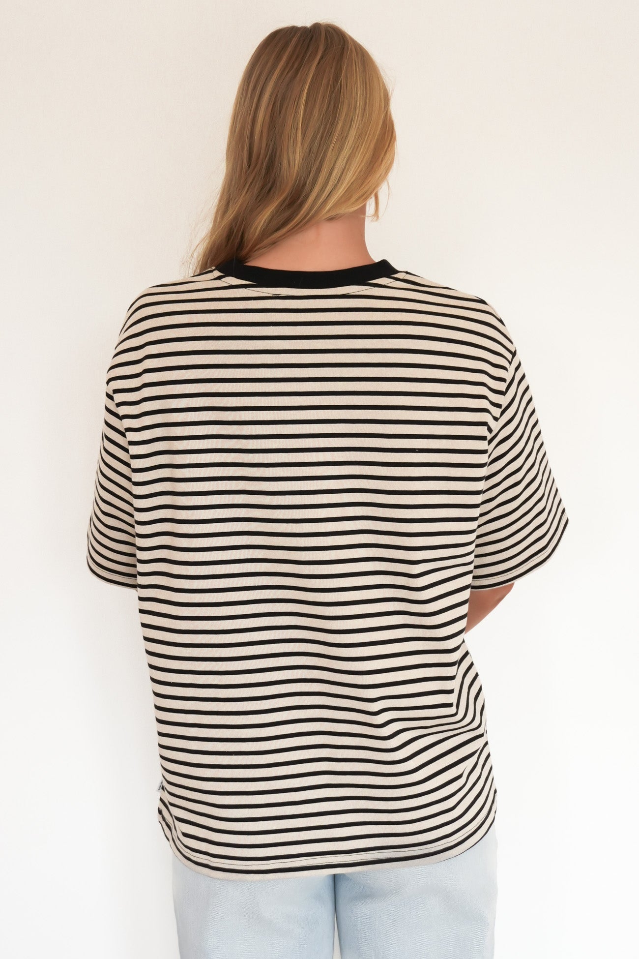 Foundation Stripe Short Sleeve Tee Black