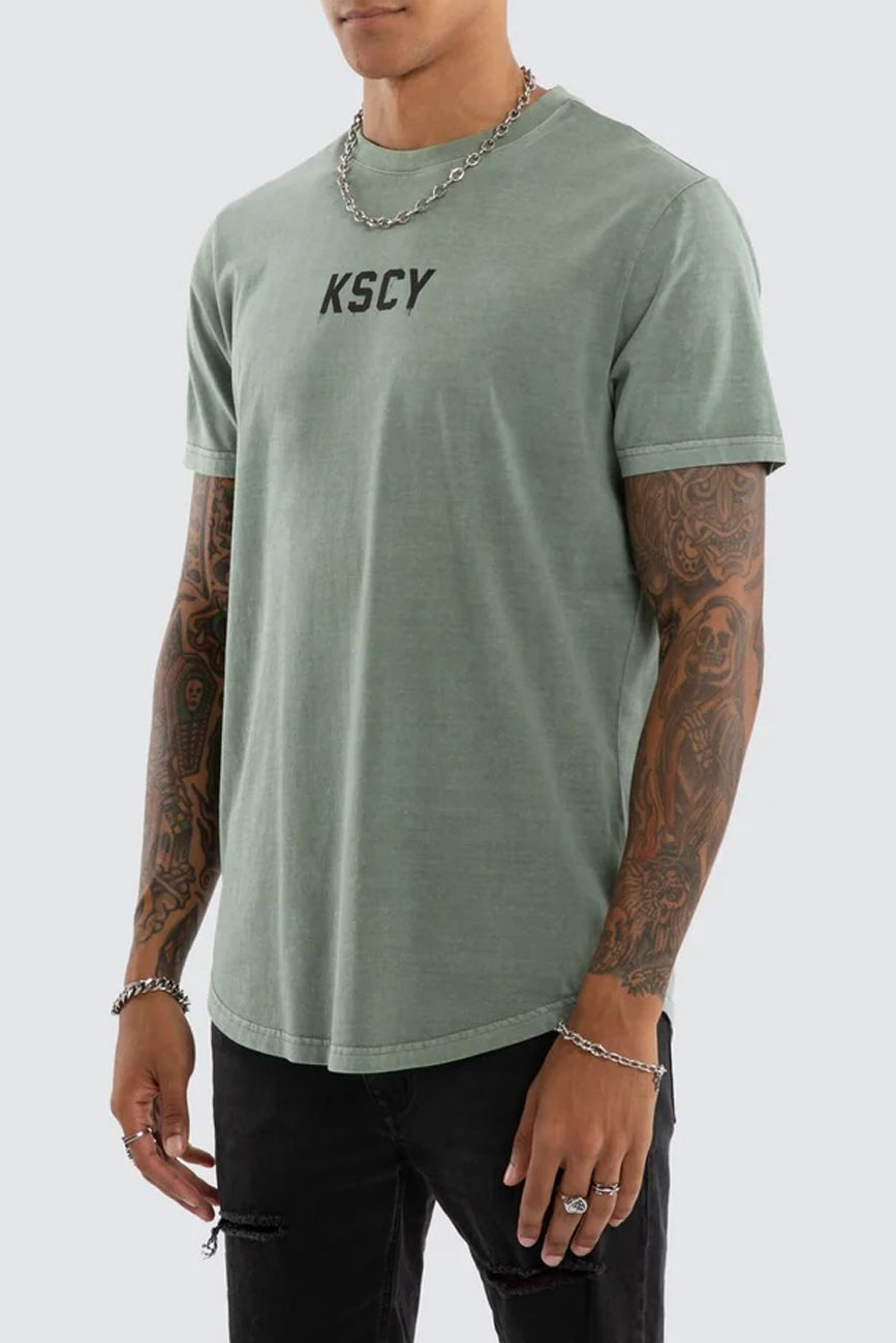 Frankie Dual Curved Tee Pigment Slate Grey