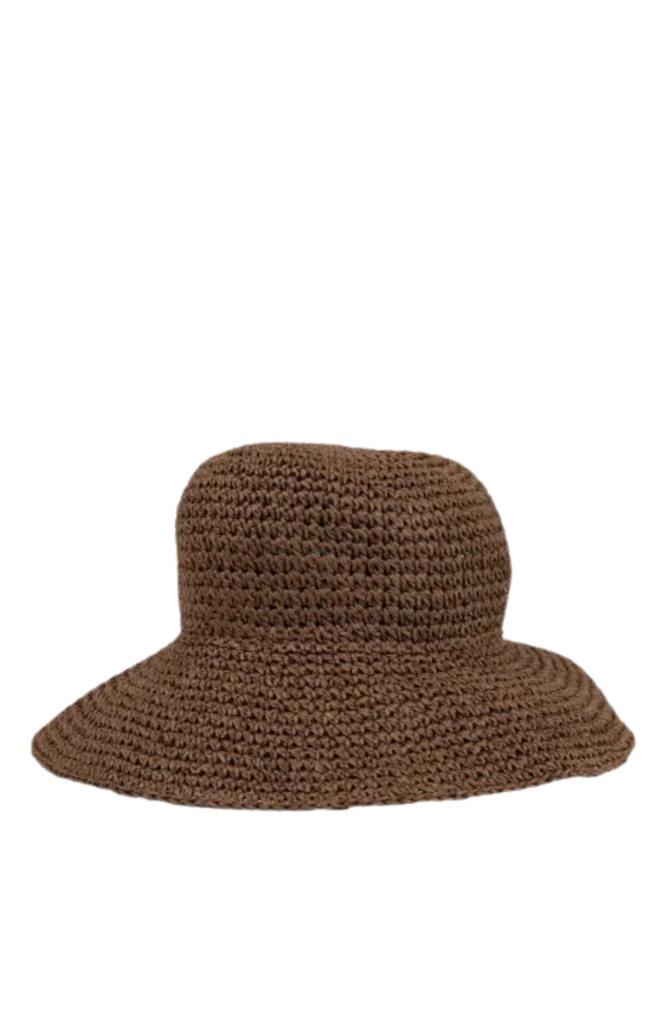Freya Woven Bucket Hat Brown