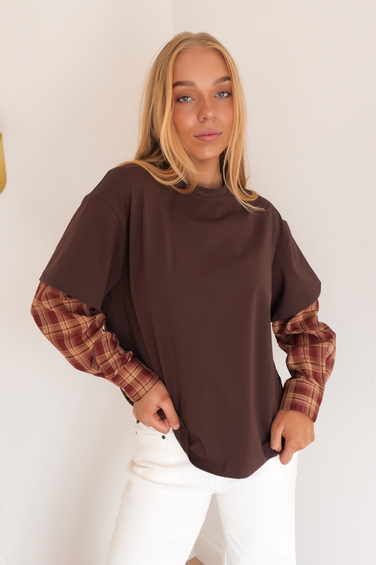Gabbi Long Sleeve Tee Chocolate