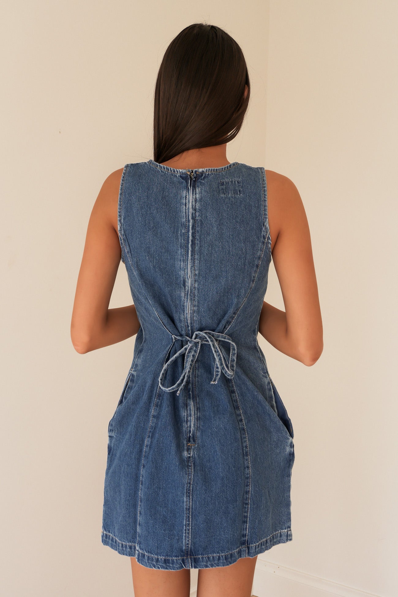 Gemma Mini Dress Mid Blue