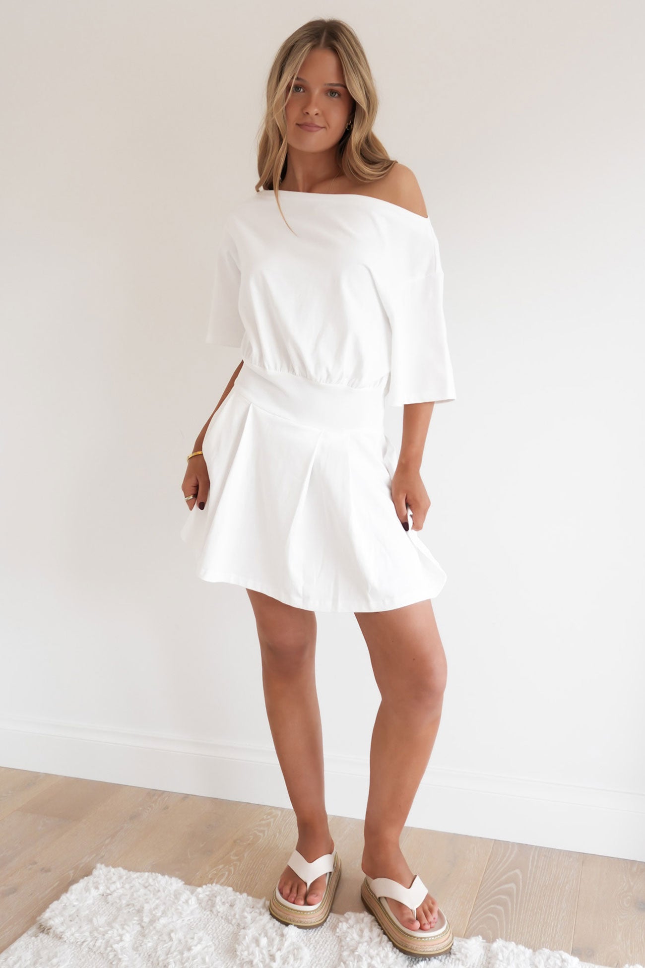 George Mini Dress White