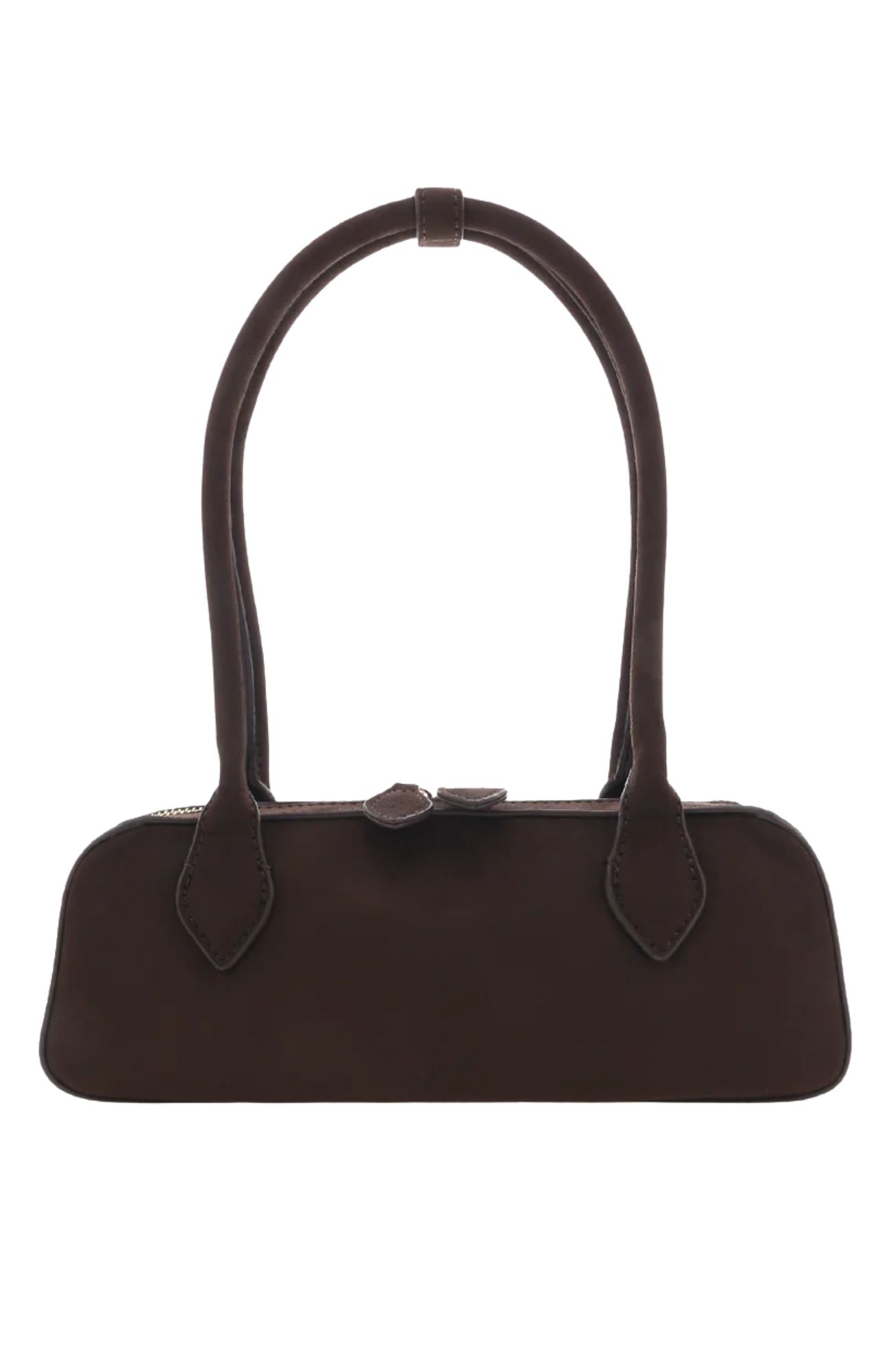 Gia Shoulder Bag Dark Cacao Suede 1
