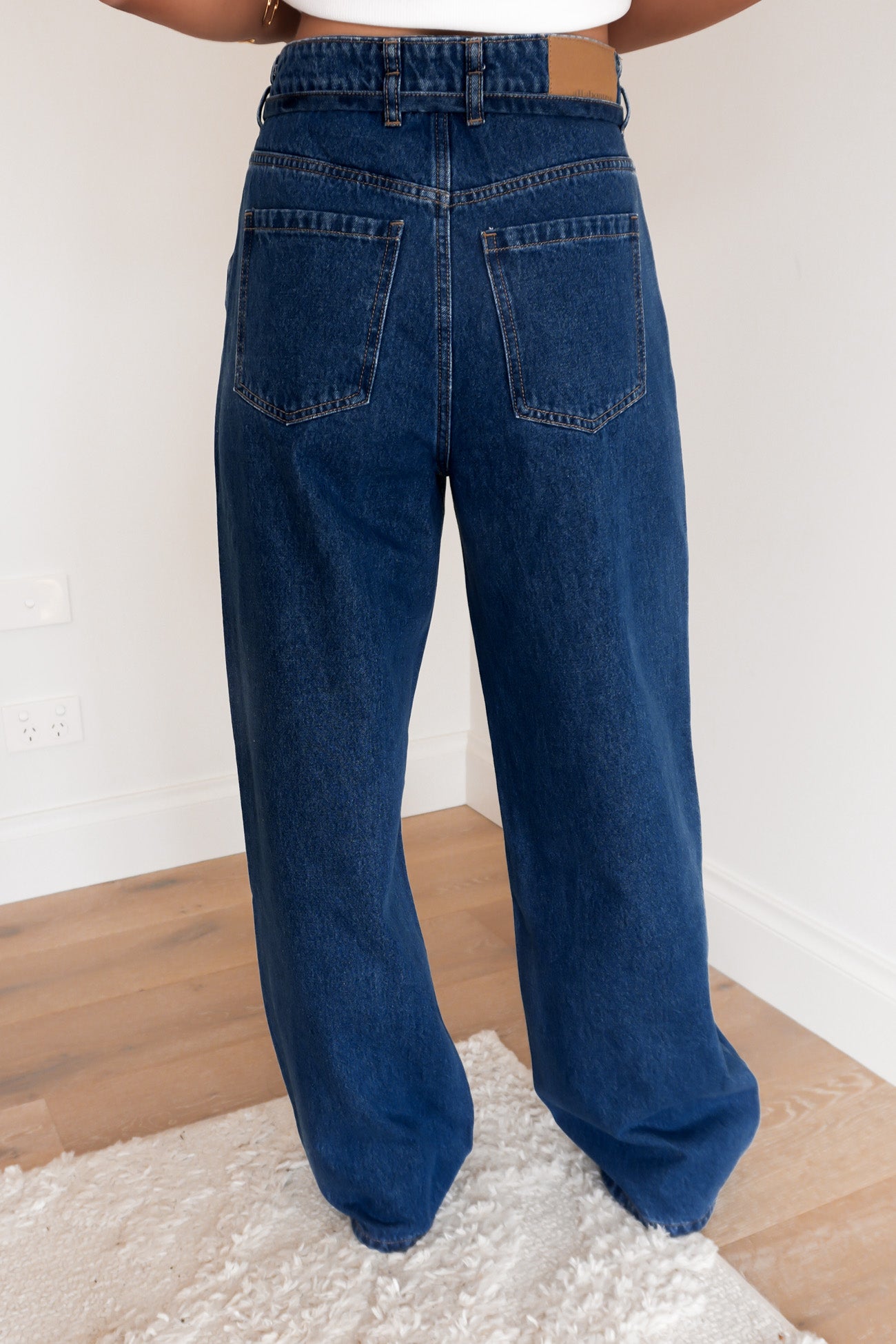 Gia High Rise Baggy Jean Heritage Blue
