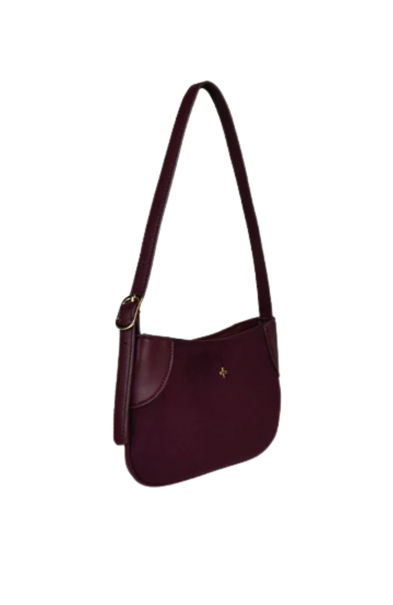 Glinda Bag Berry Faux Suede Gold