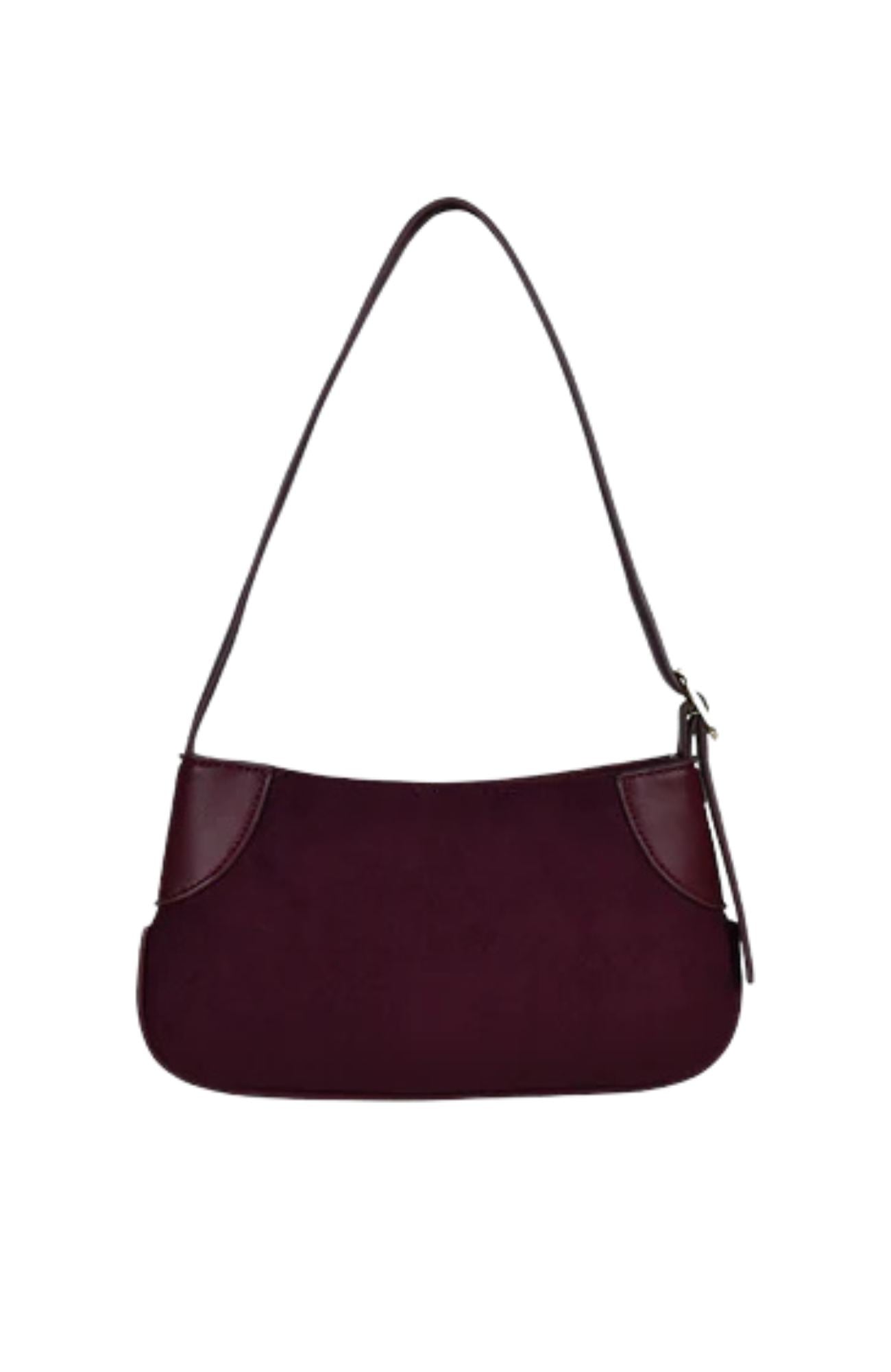 Glinda Bag Berry Faux Suede Gold