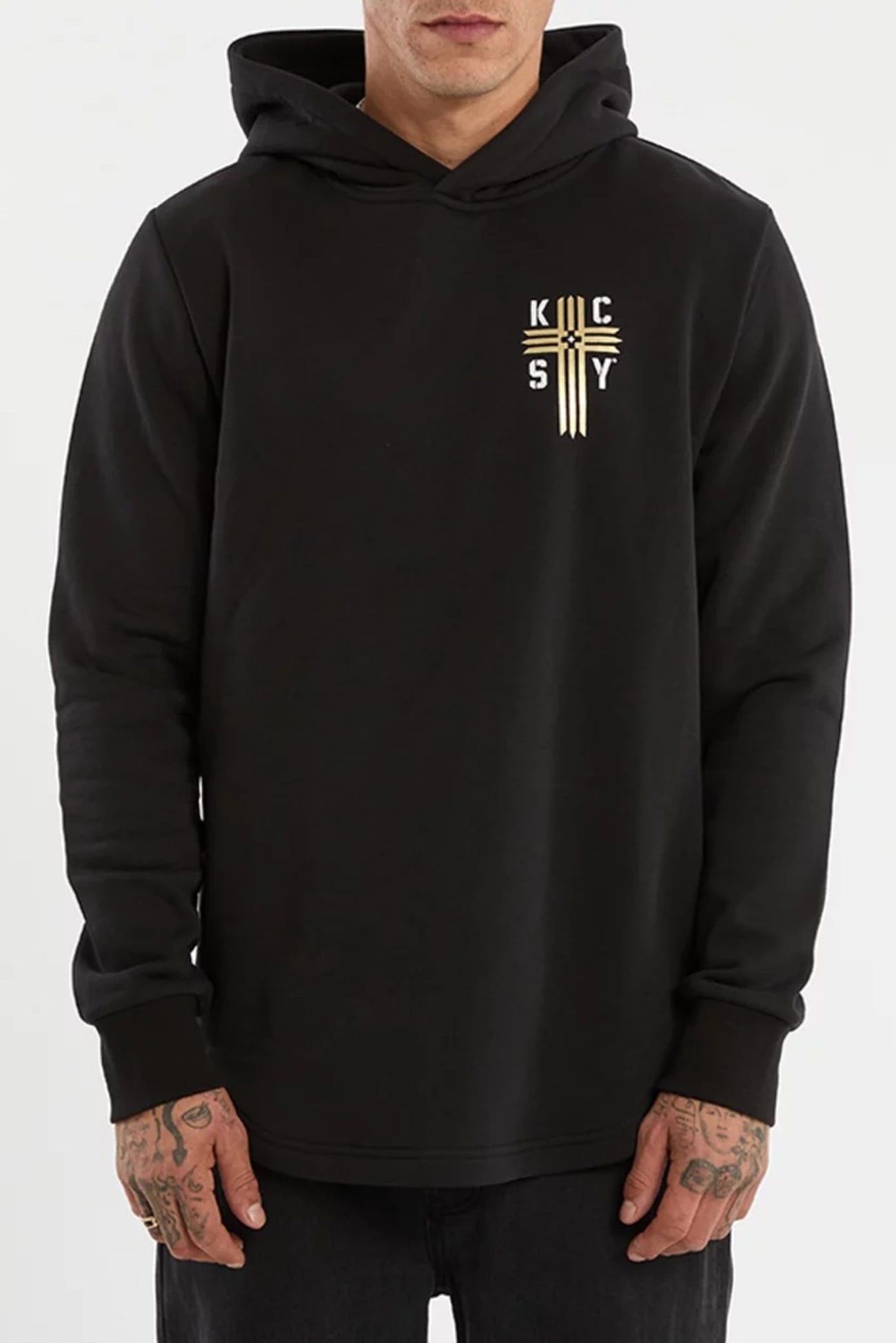 Guardian Dual Curved Hoodie Jet Black