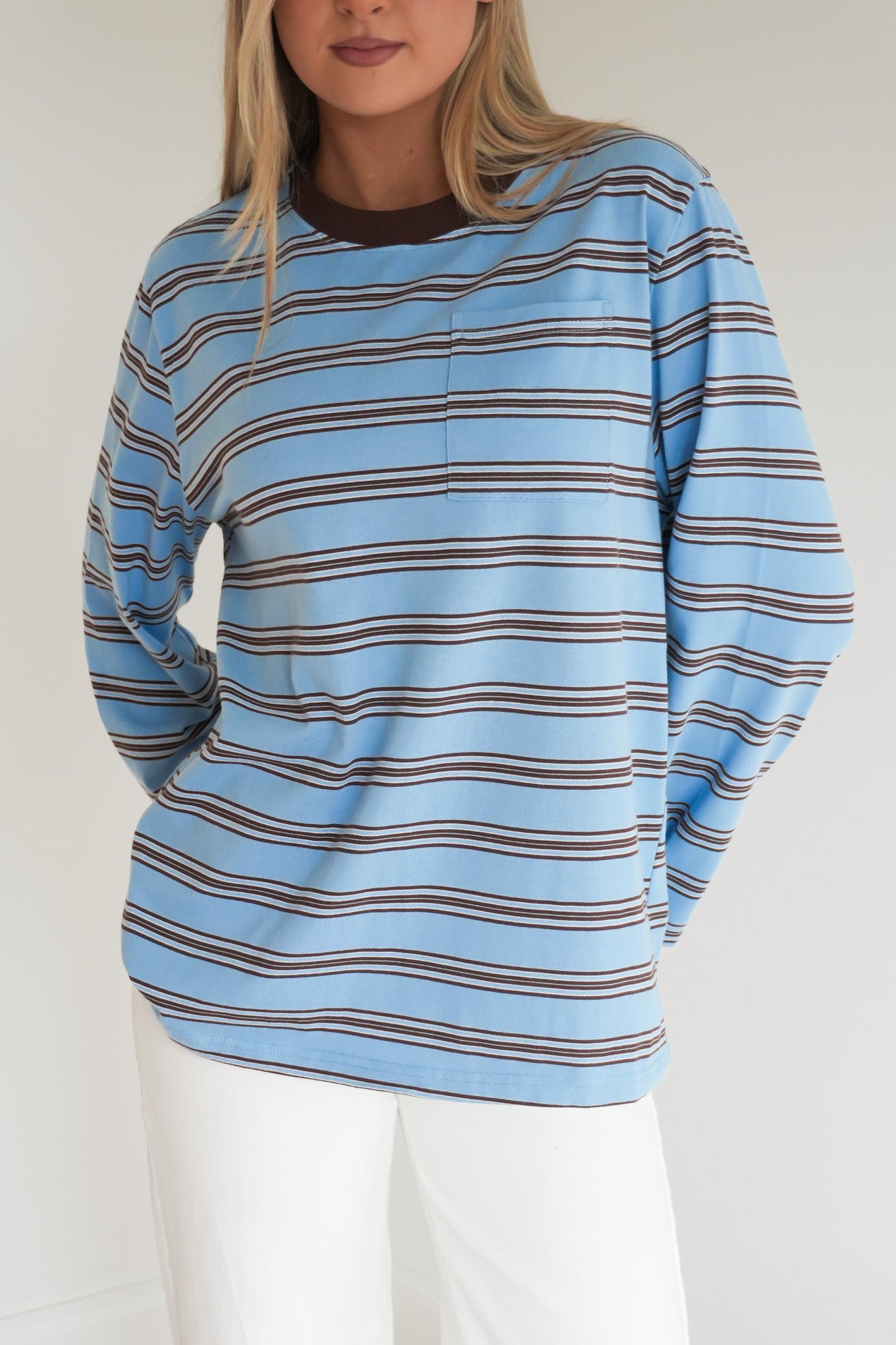 Harley Long Sleeve Truffle Ice Stripe