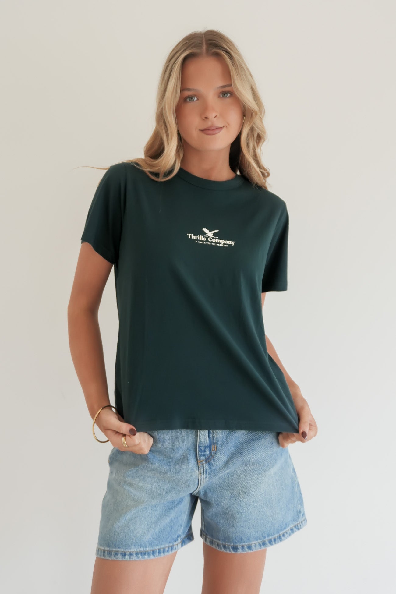 Haven For The Reckless Relaxed Tee Jasper Green
