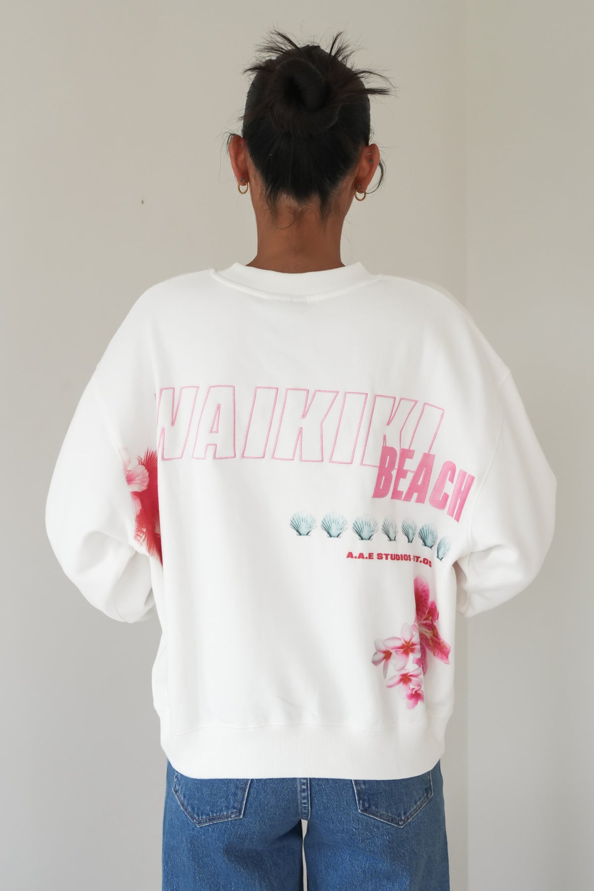 Hawaiian Hibiscus Box Crew Vintage White