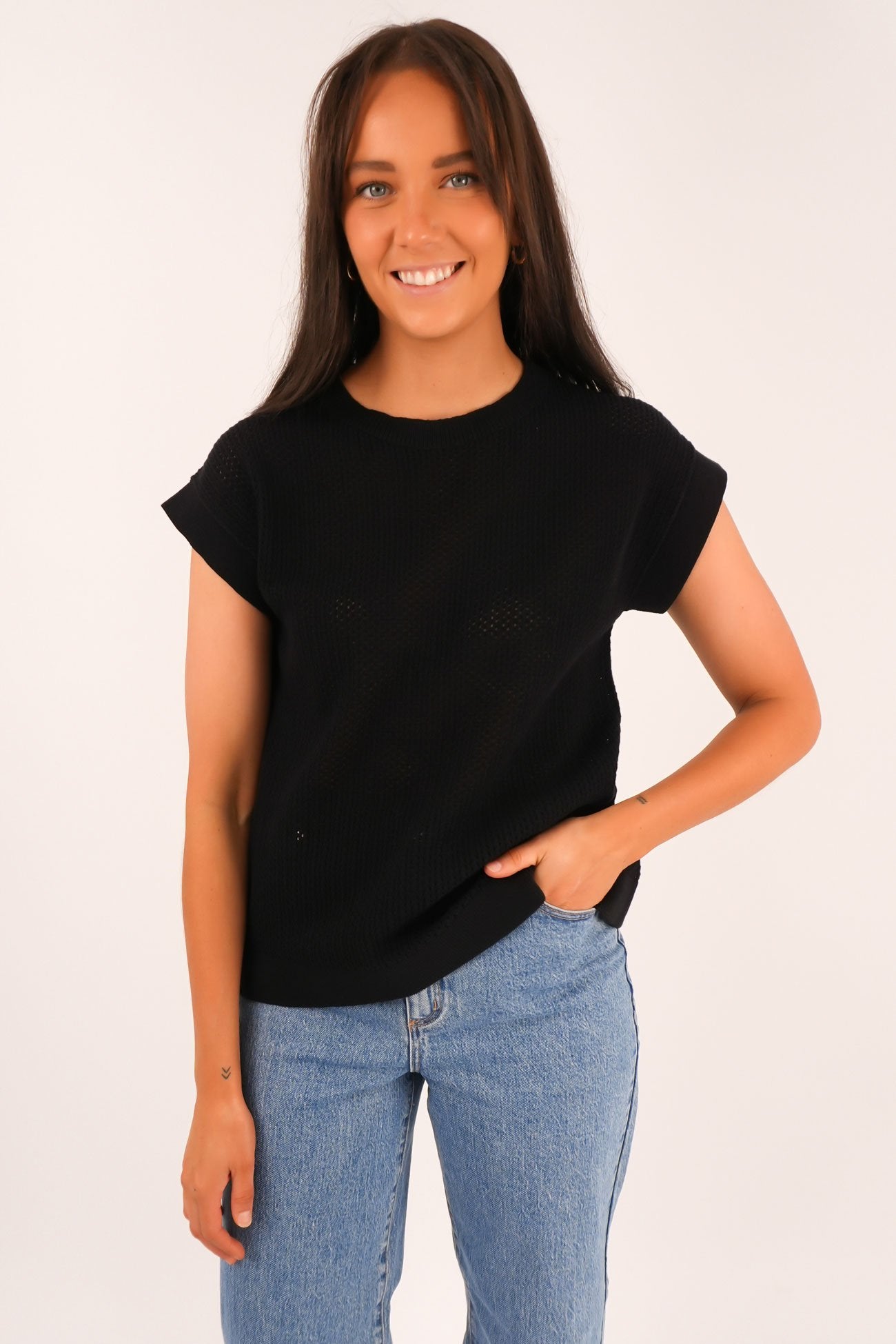 Hayden Knit Top Black