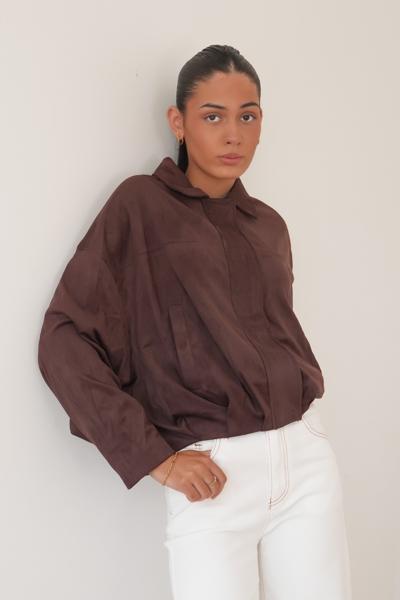 Haze Suede Jacket Chocolate